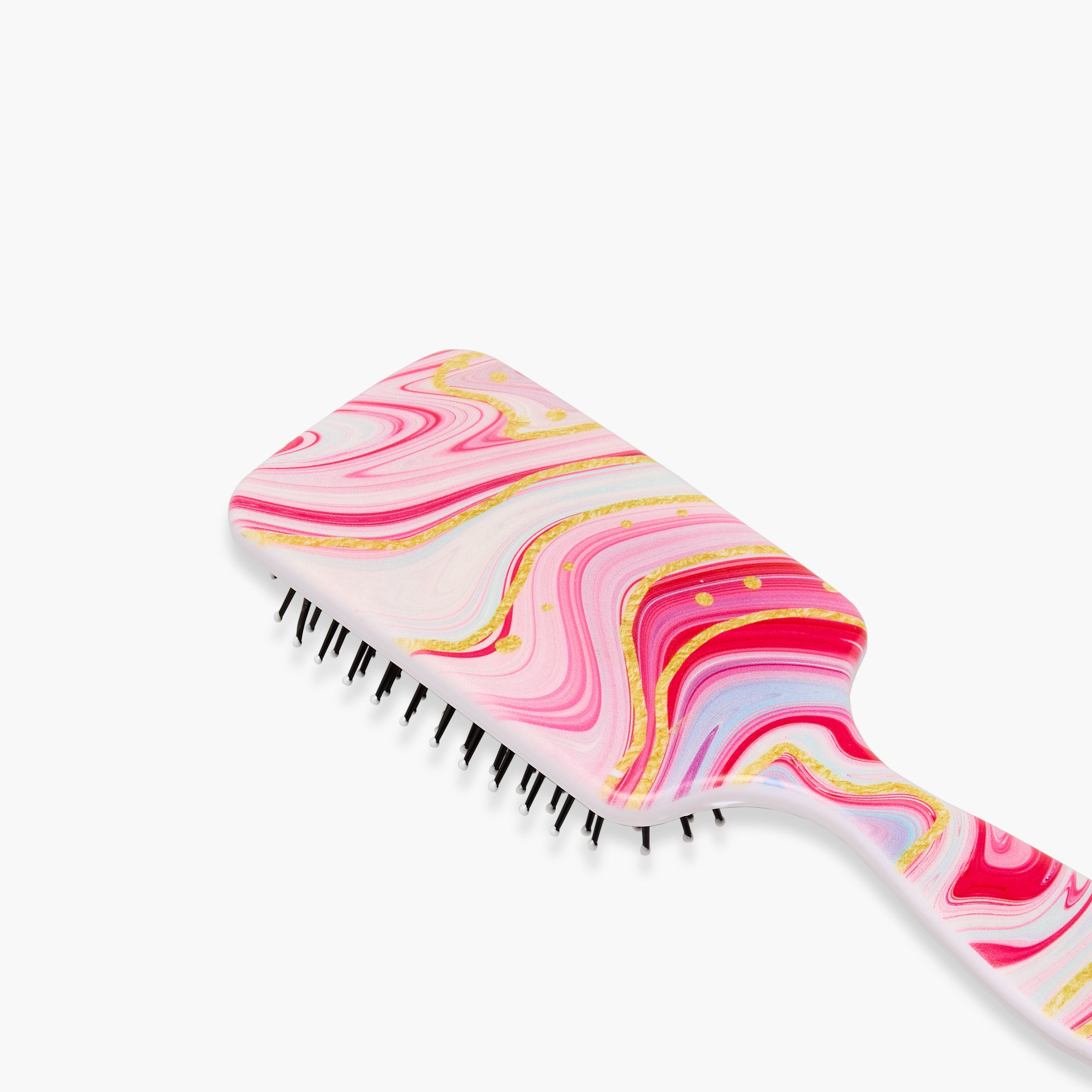 Paddle Hair Brush with Marble Print-women-hairaccessories-brushesandcombs-image-4