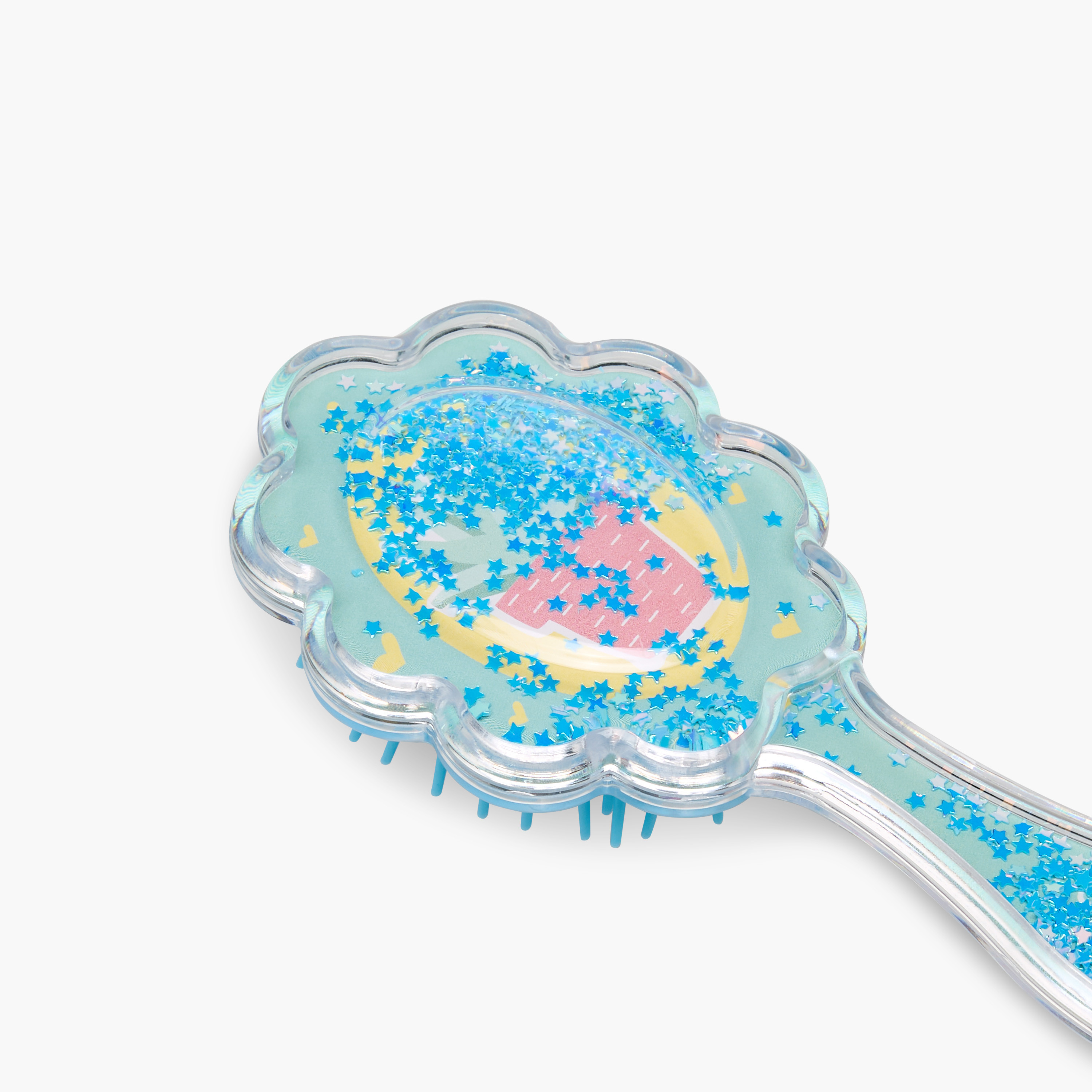 Hairbrush with Glitter and Flower Print-women-hairaccessories-brushesandcombs-image-4