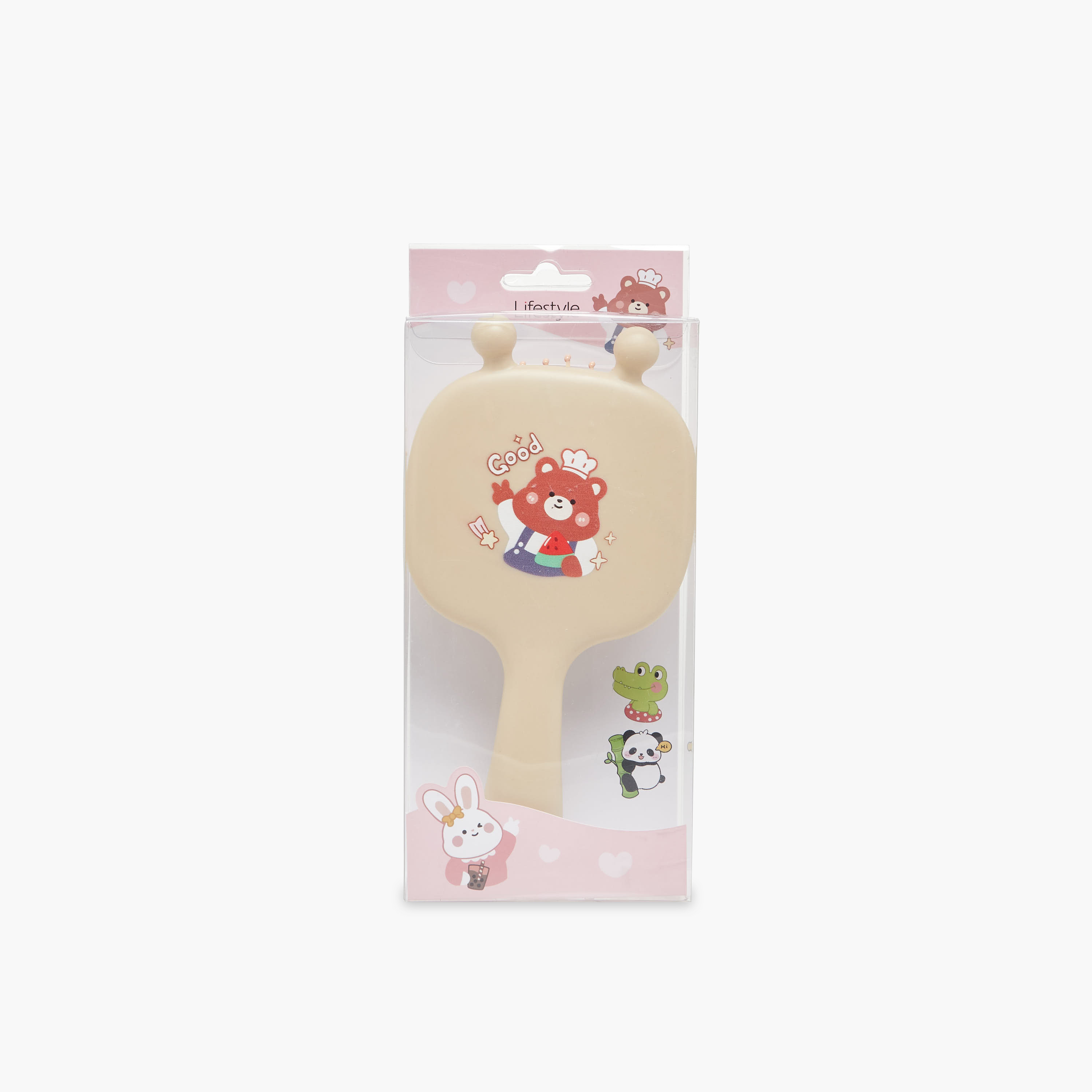 Hairbrush with Glitter Floral Print-women-hairaccessories-brushesandcombs-image-4