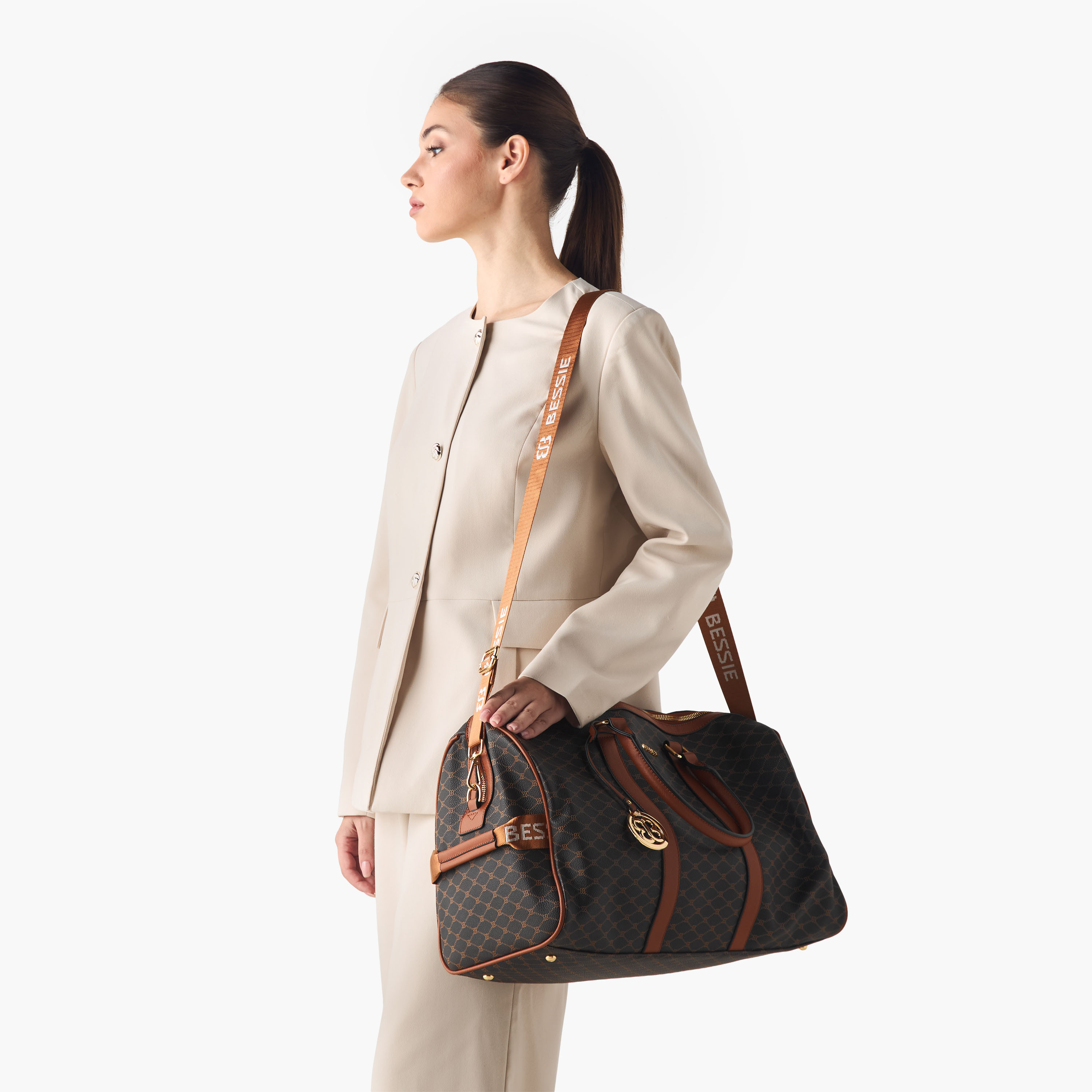 Bessie London Printed Duffle Bag with Bag Charm-women-bagsandwallets-handbags-image-2