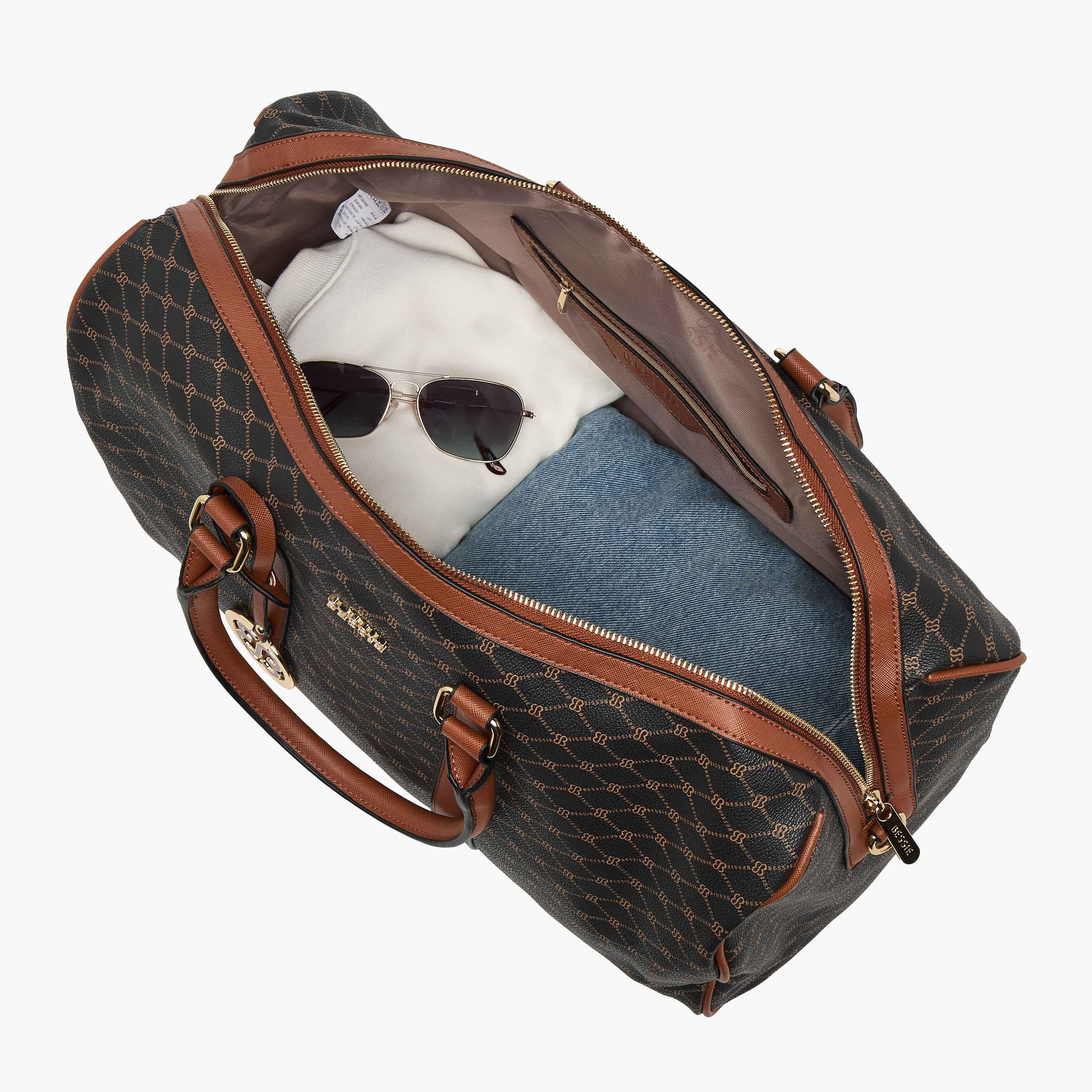 Bessie London Printed Duffle Bag with Bag Charm-women-bagsandwallets-handbags-image-9