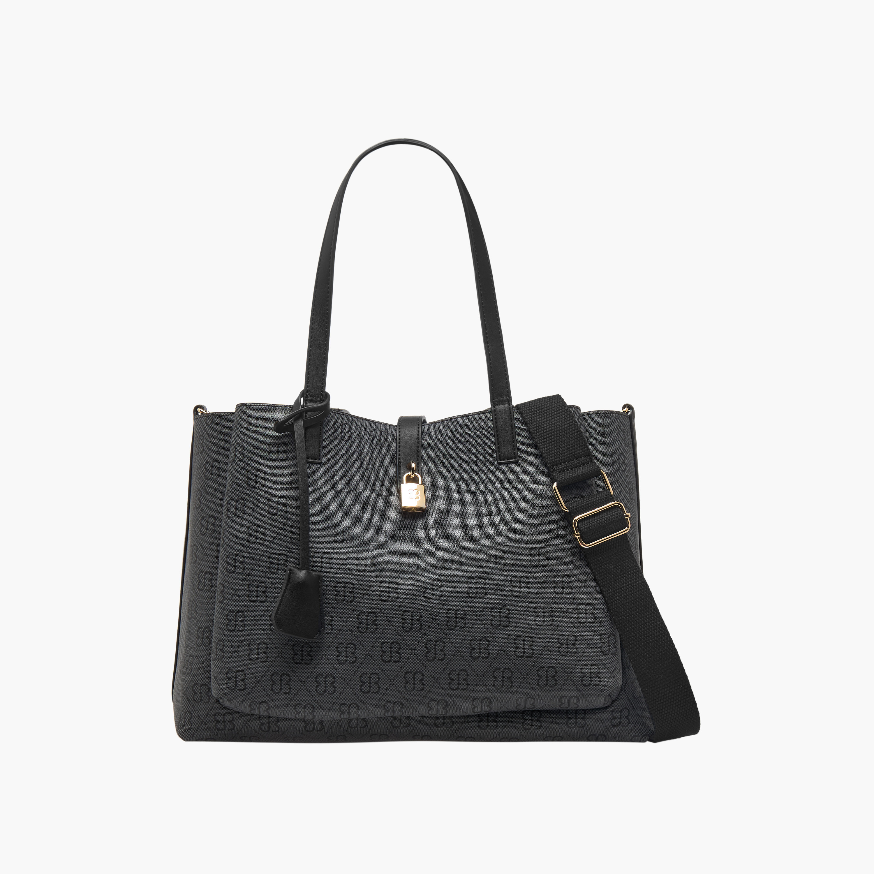 Bessie London Printed Tote Bag with Zip Closure-women-bagsandwallets-handbags-image-1