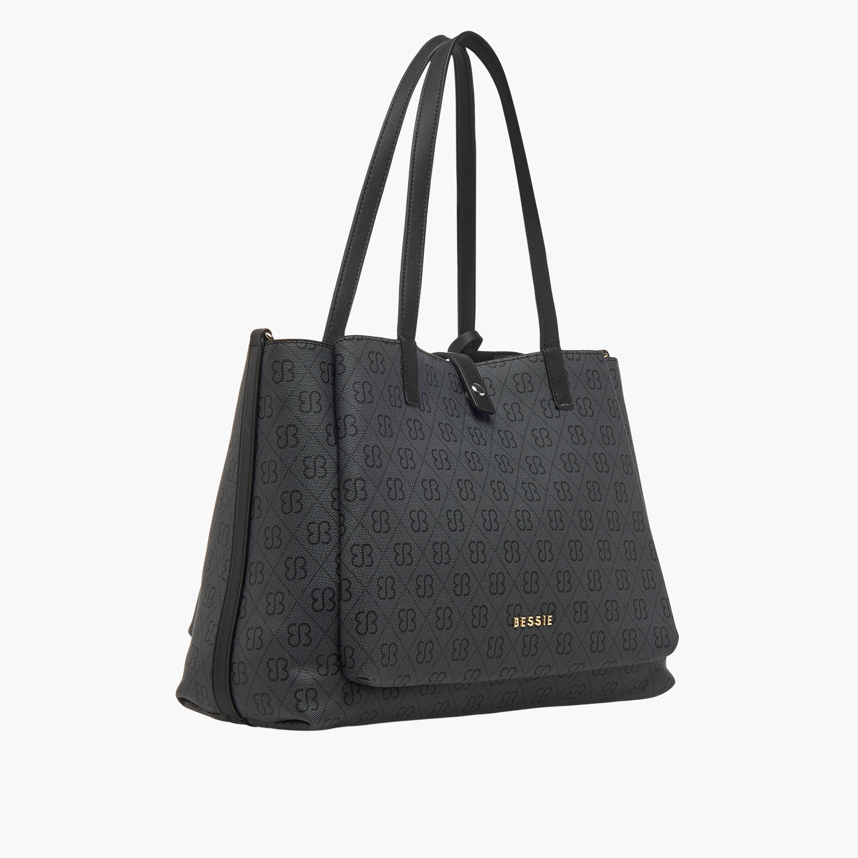 Bessie London Printed Tote Bag with Zip Closure-women-bagsandwallets-handbags-image-4