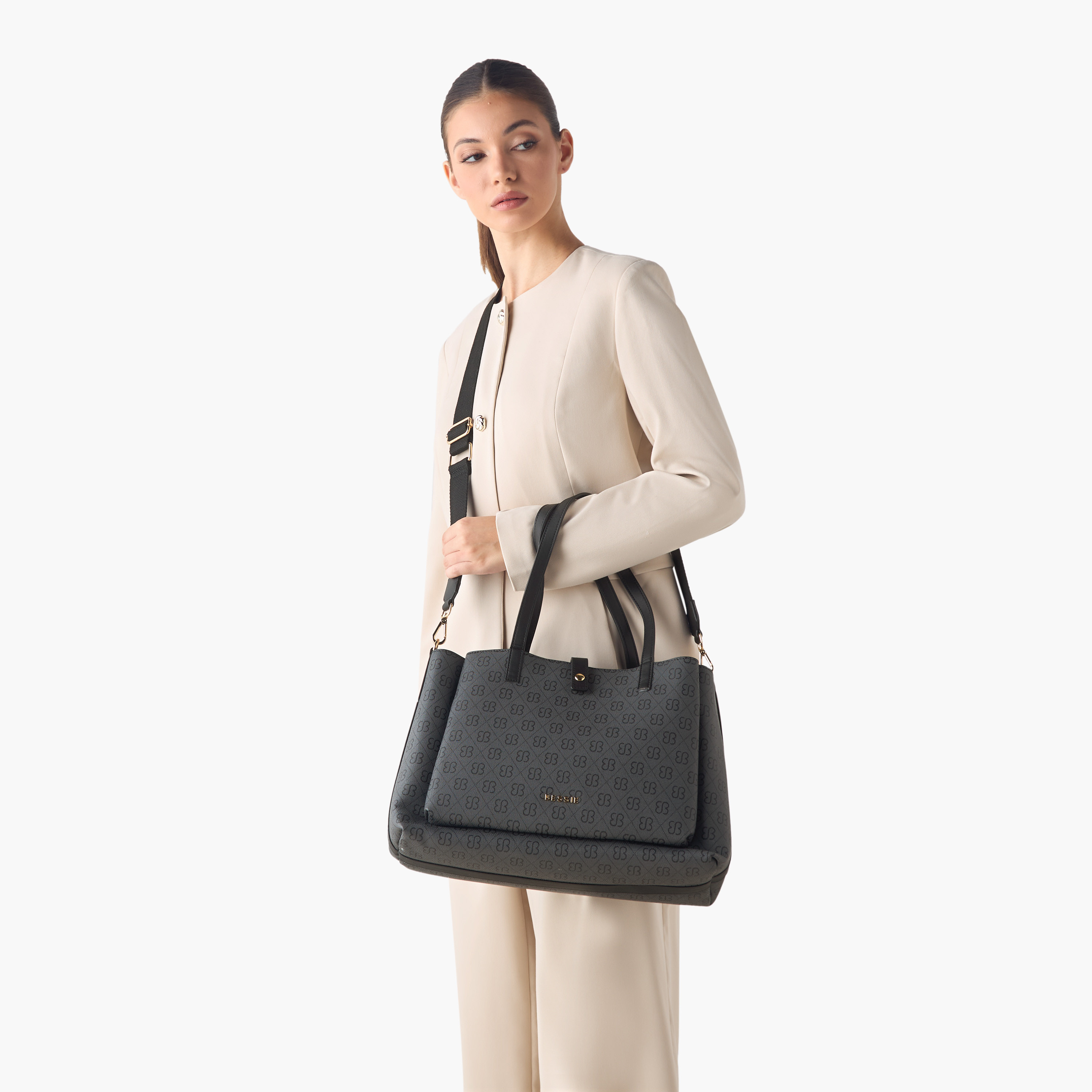 Bessie London Printed Tote Bag with Zip Closure-women-bagsandwallets-handbags-image-8