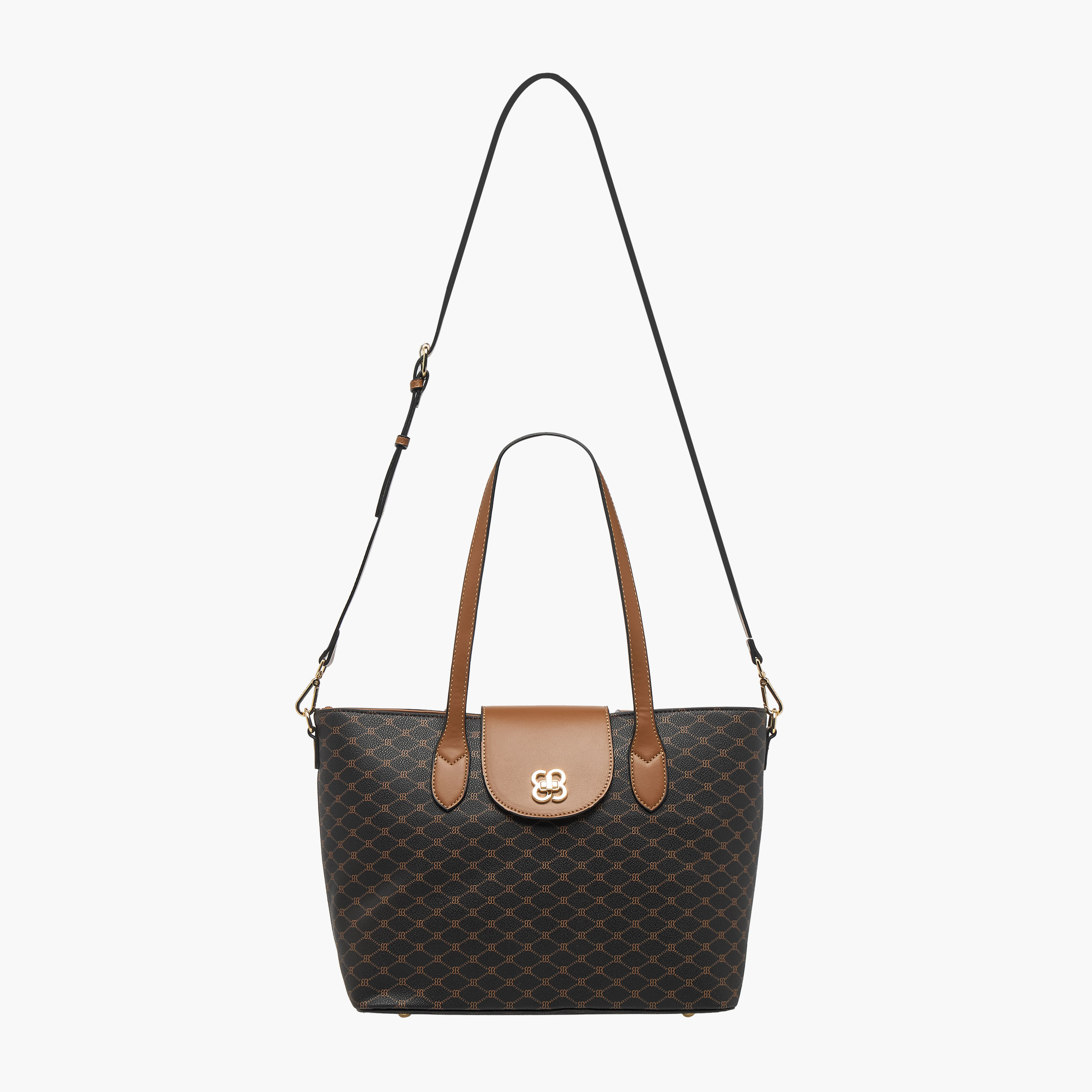 Bessie London Printed Tote Bag with Wallet-women-bagsandwallets-handbags-image-3