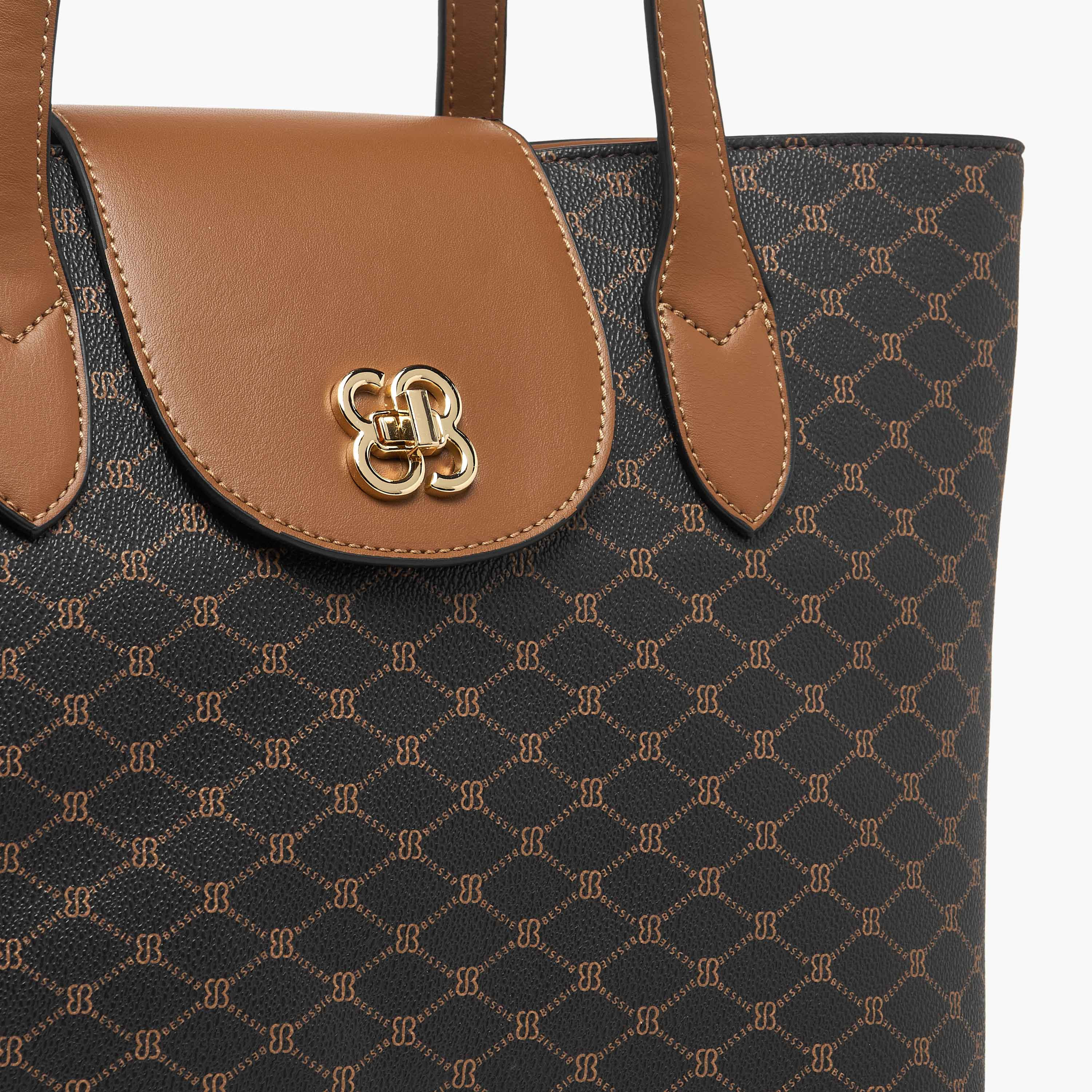 Bessie London Printed Tote Bag with Wallet-women-bagsandwallets-handbags-image-7