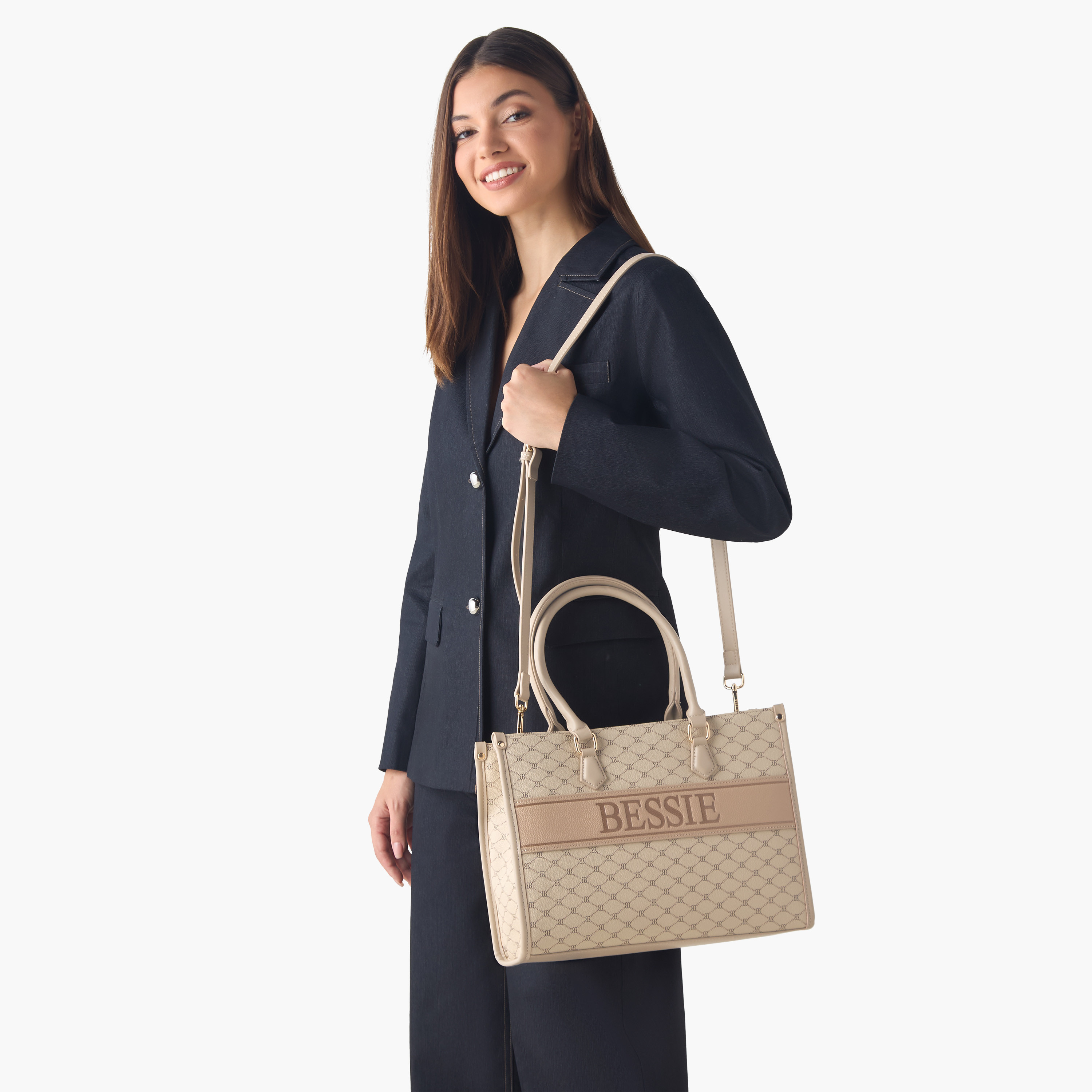 Bessie London Printed Tote Bag with Double Handle-women-bagsandwallets-handbags-image-2
