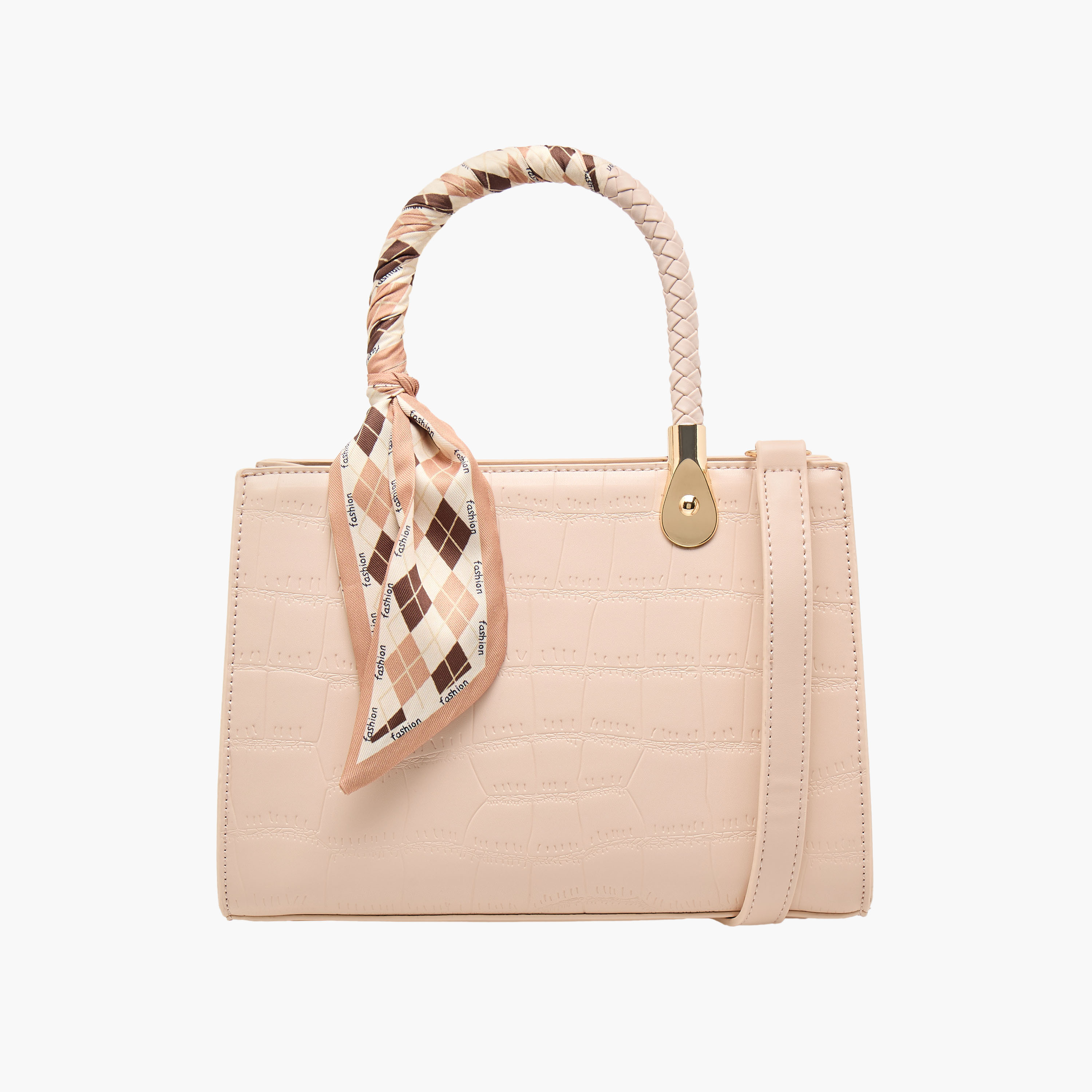 Adore Animal Textured Crossbody Bag with Scarf Detail-women-bagsandwallets-handbags-image-1