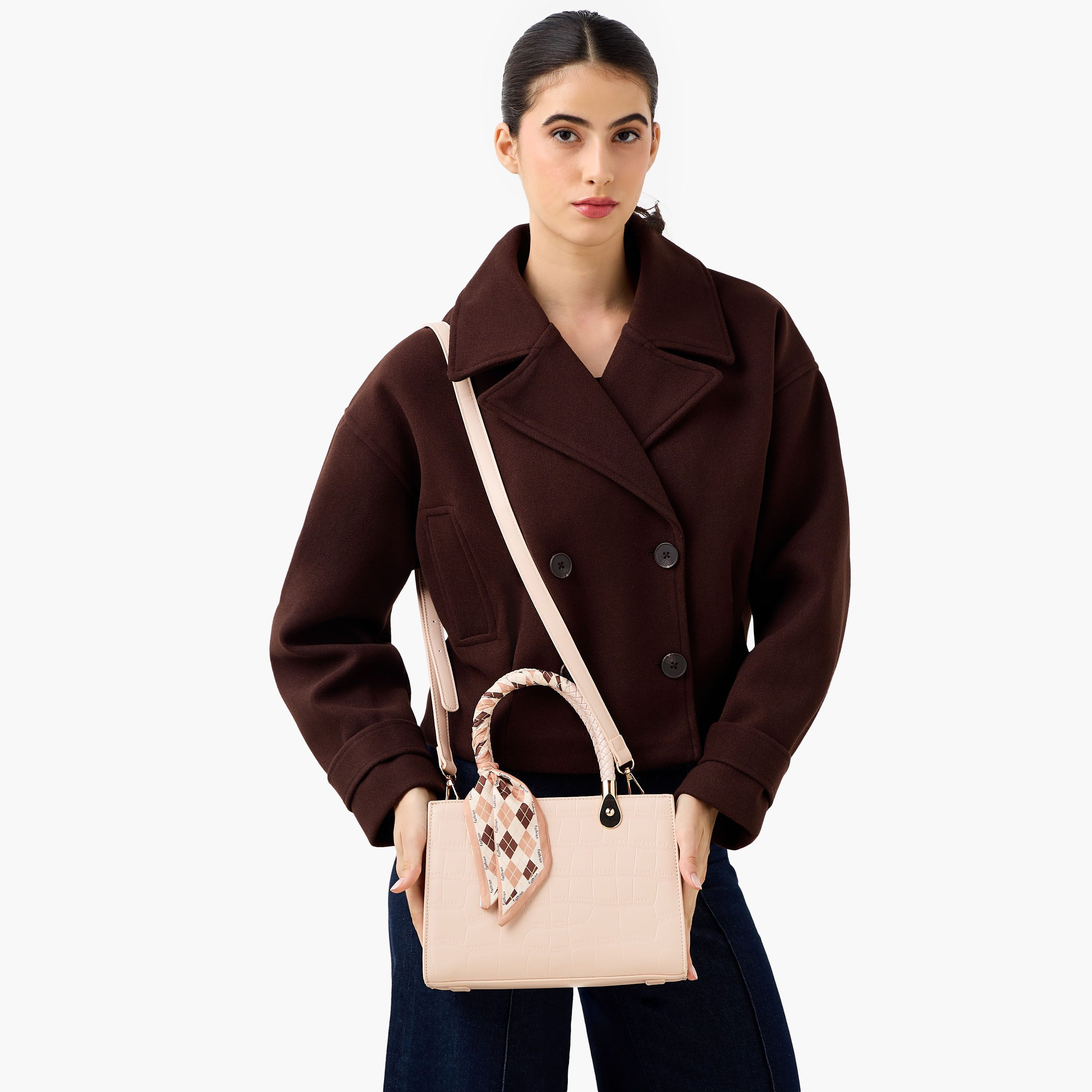 Adore Animal Textured Crossbody Bag with Scarf Detail-women-bagsandwallets-handbags-image-2