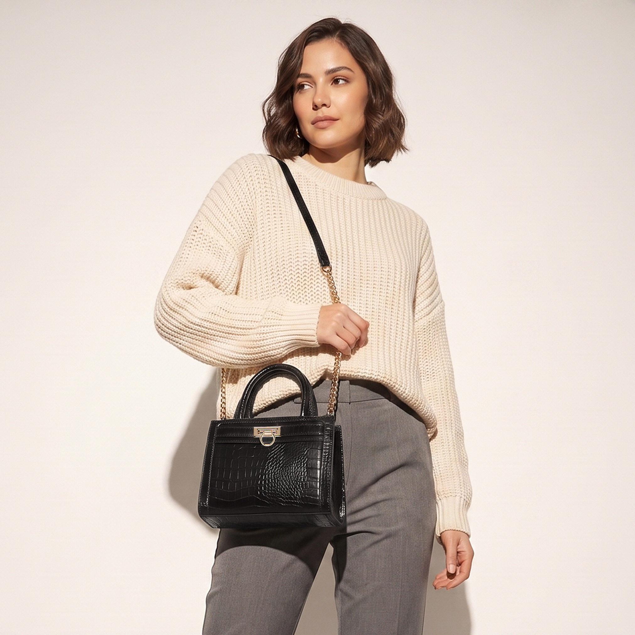 شنطة كروس بارزة الملمس بحزام قابل للفصل من أدور-women-bagsandwallets-handbags-image-2