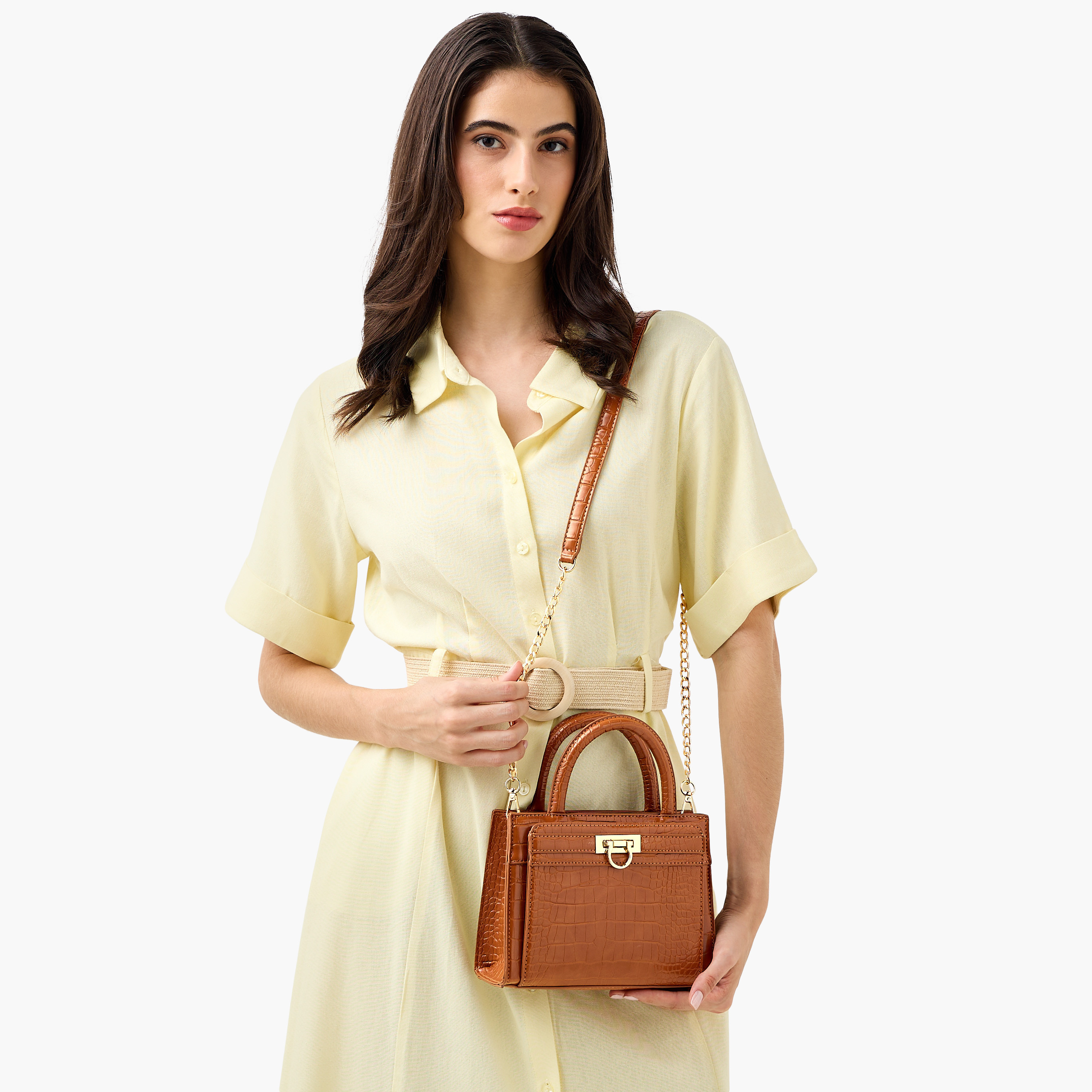 شنطة كروس بودي بارزة الملمس بطبعات حيوانات مع حزام سلسلة من أدور-women-bagsandwallets-handbags-image-2