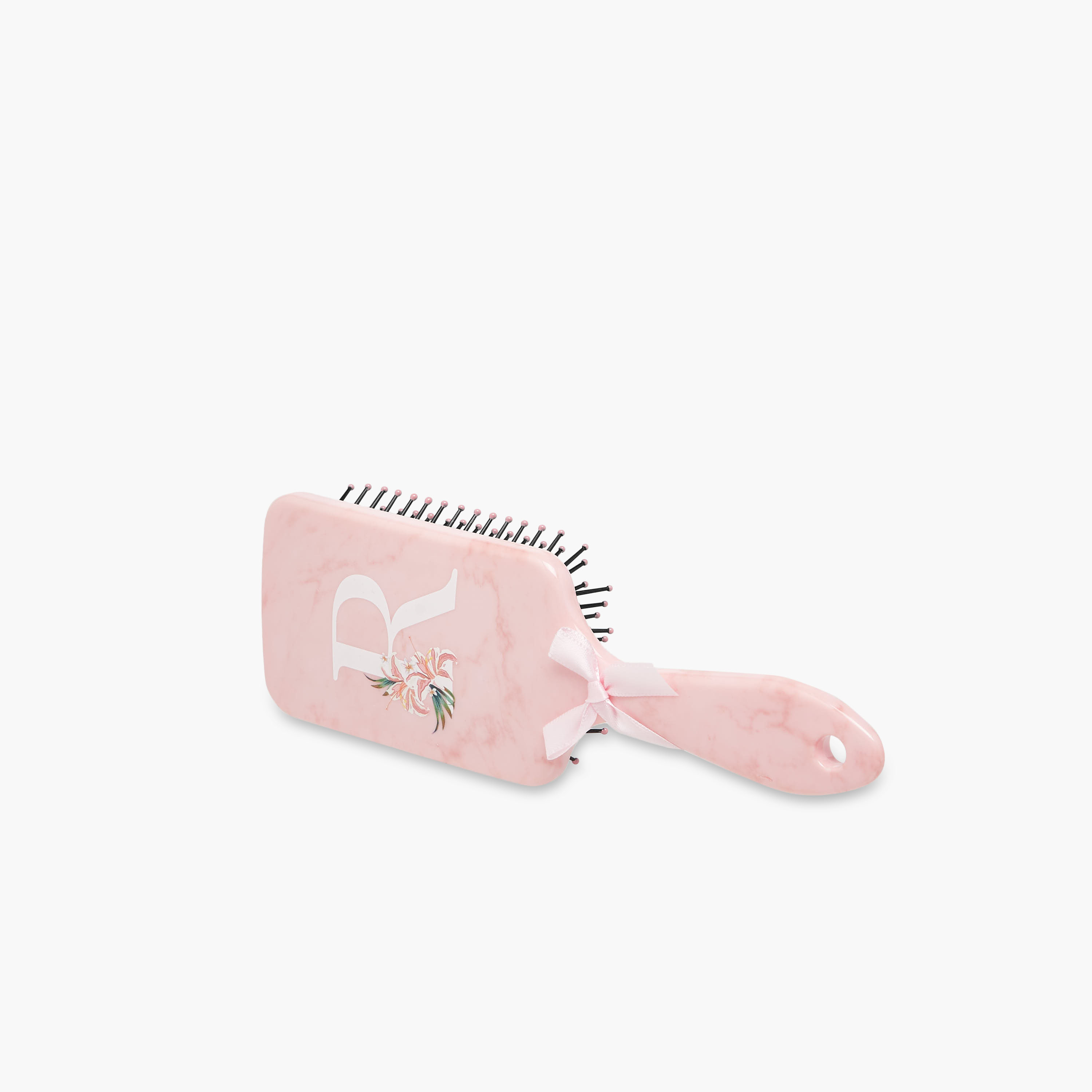 Paddle Hairbrush with Initial R Print-women-hairaccessories-brushesandcombs-image-1