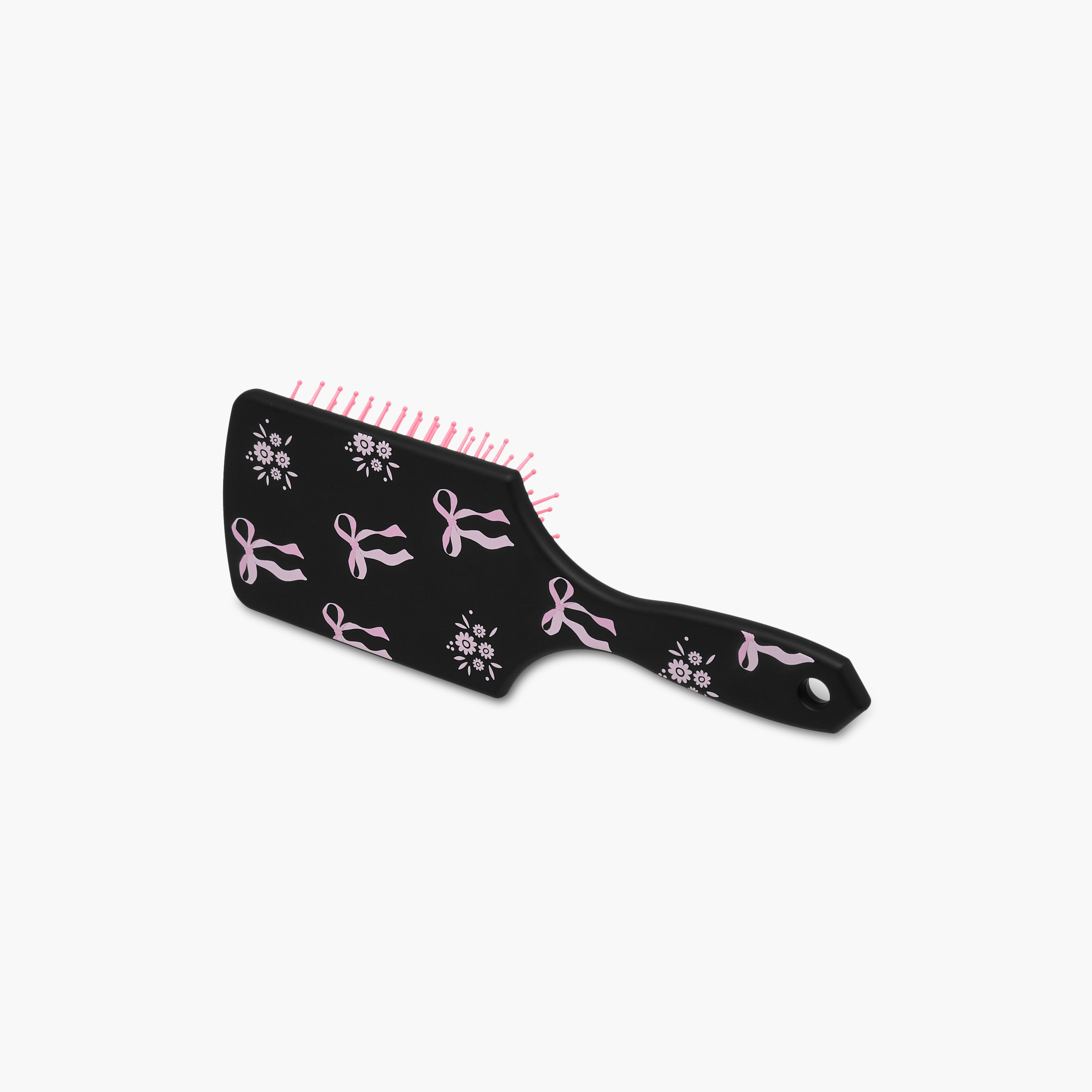 Paddle Hairbrush with Bow Print-women-hairaccessories-brushesandcombs-image-1