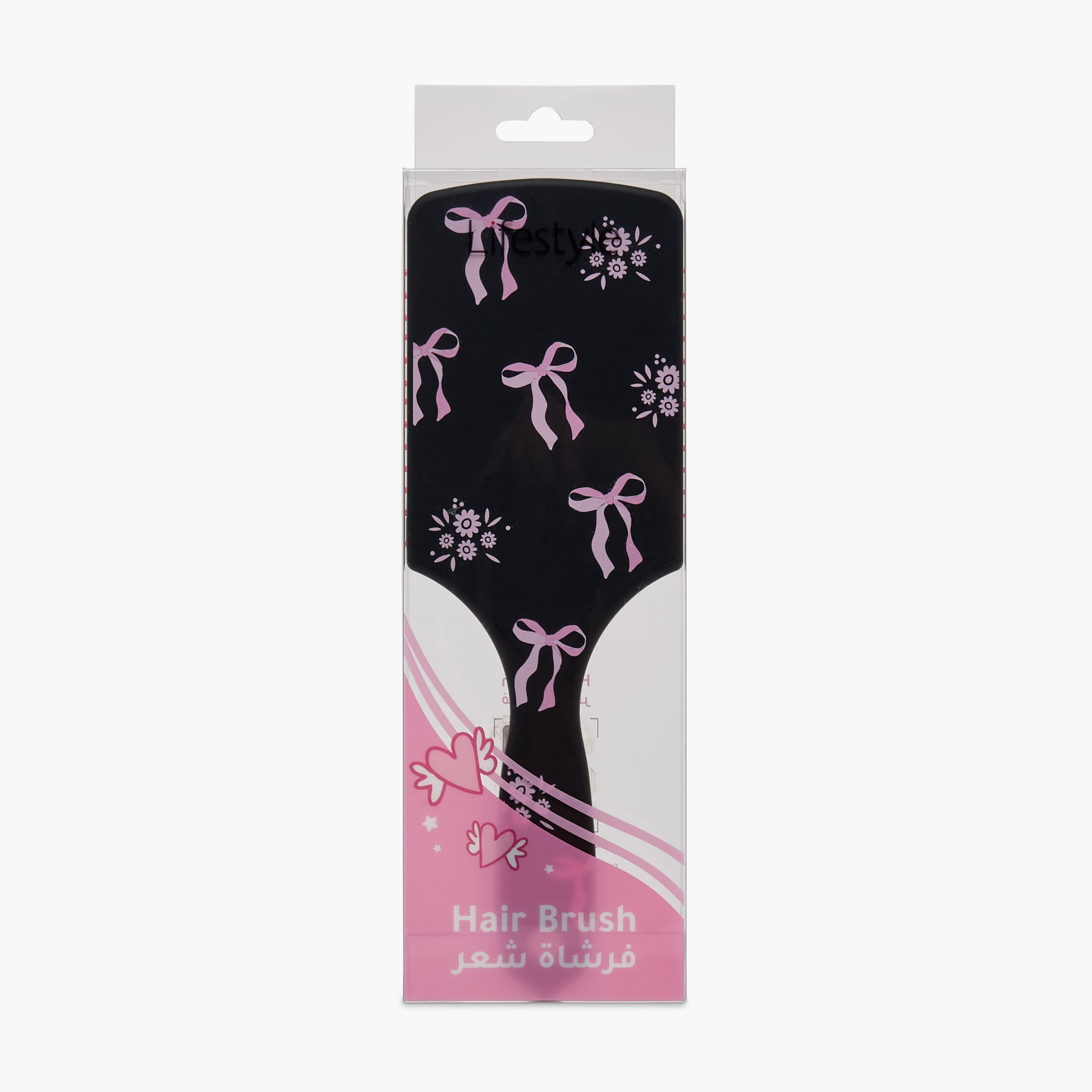 Paddle Hairbrush with Bow Print-women-hairaccessories-brushesandcombs-image-5