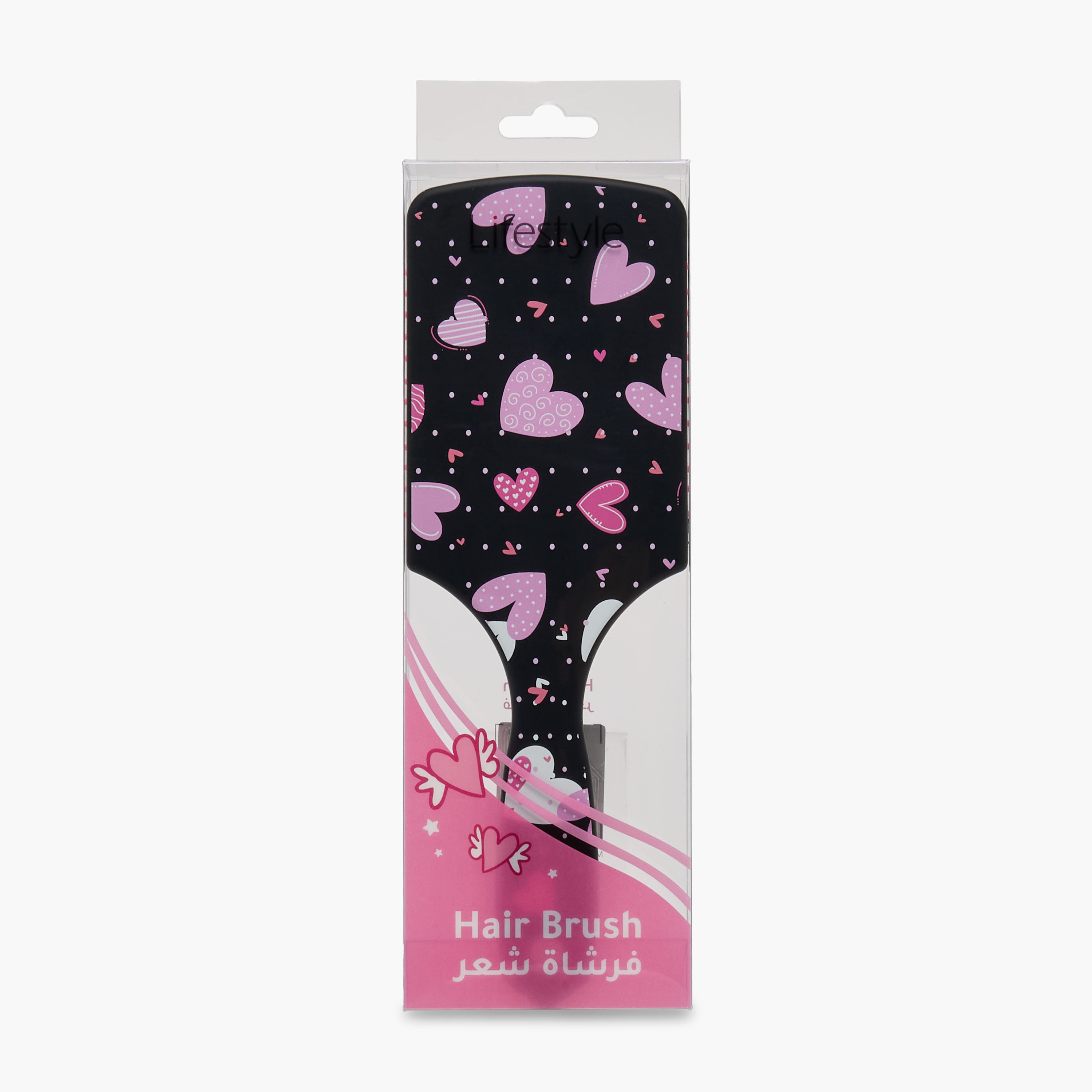 Paddle Hairbrush with Heart Print-women-hairaccessories-brushesandcombs-image-5
