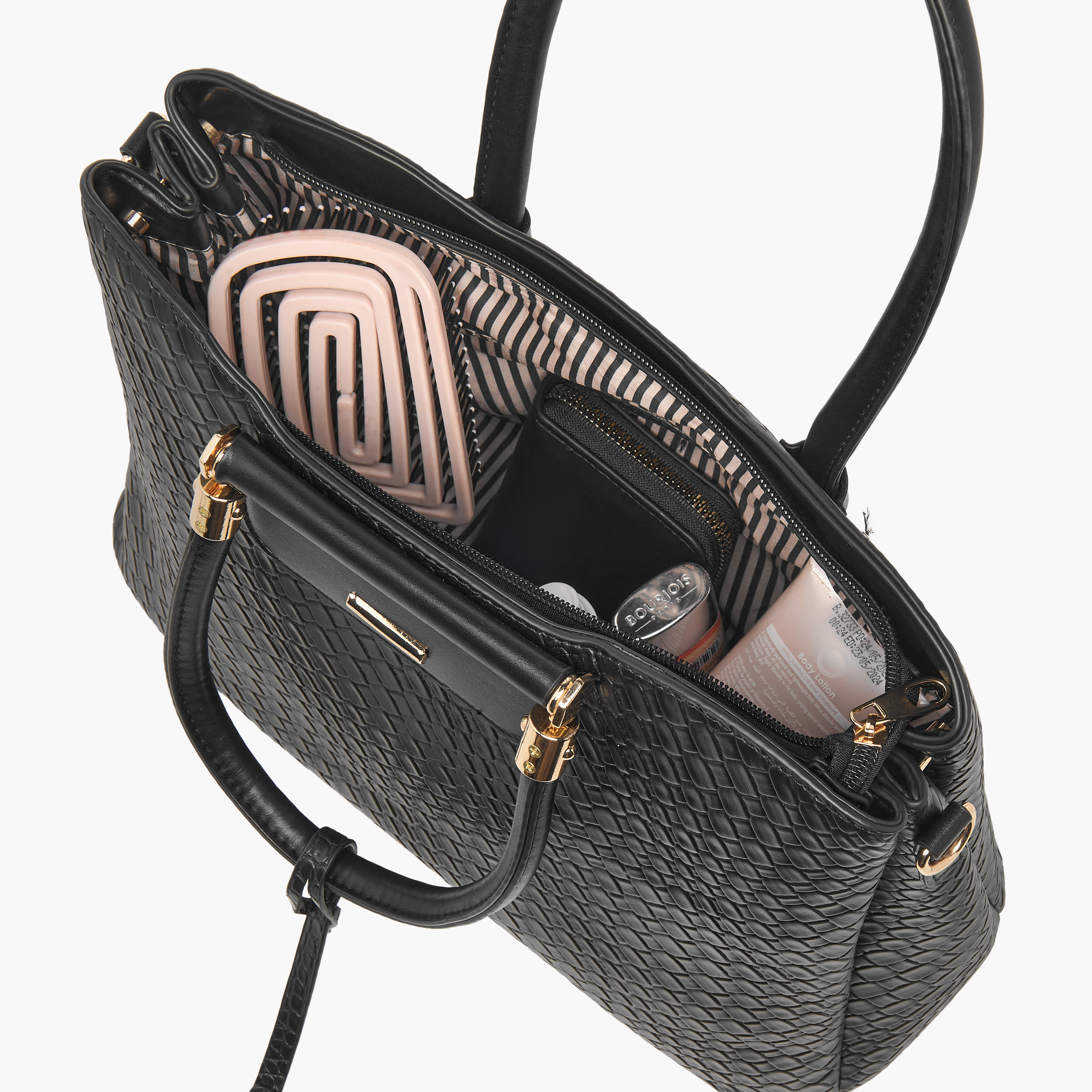 طقم شنطة توتي مضفّرة مع شنطة كروس بودي ومحفظة من ساشا-women-bagsandwallets-handbags-image-13