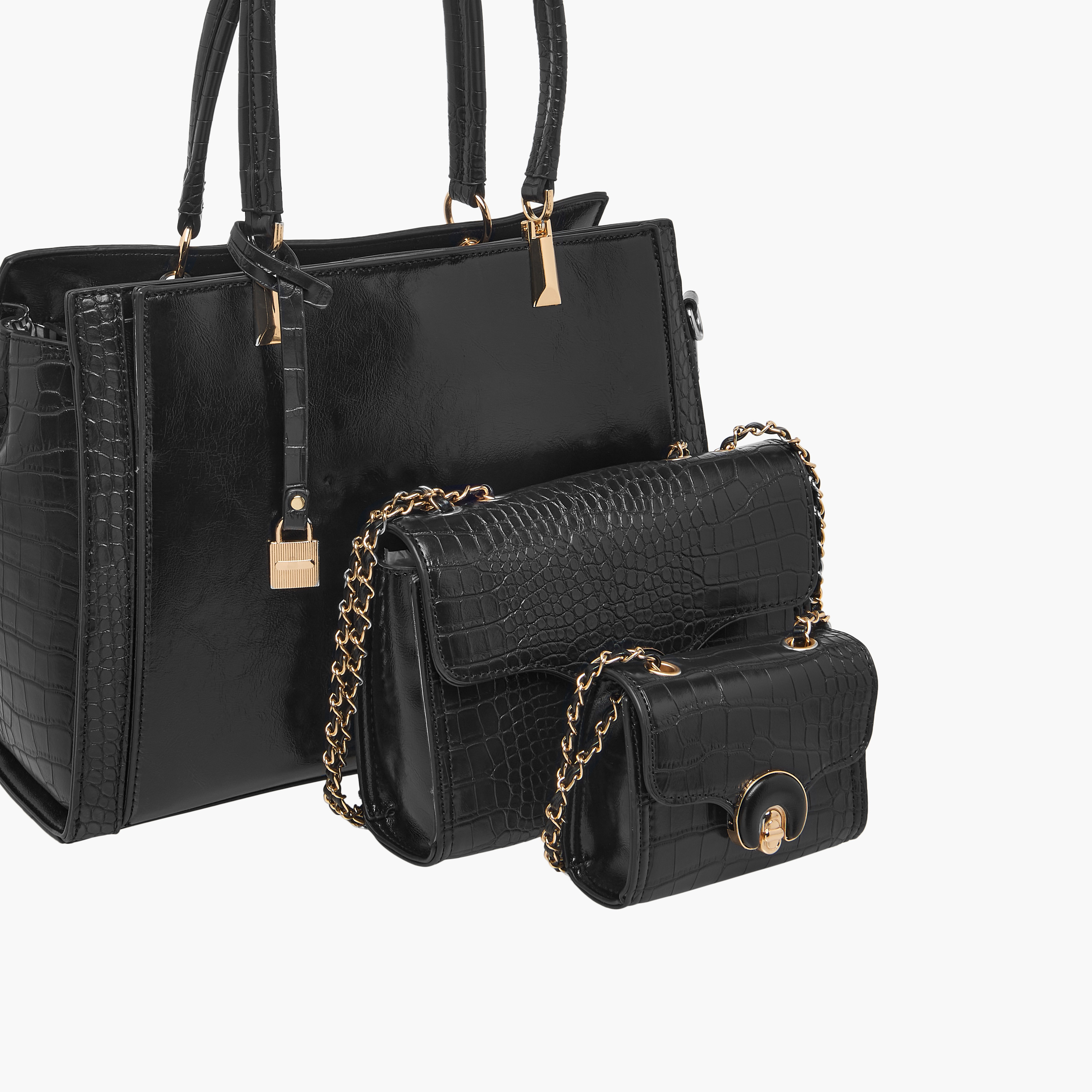 Sasha Textured Tote Bag with 2 Crossbody Bags-women-bagsandwallets-handbags-image-8