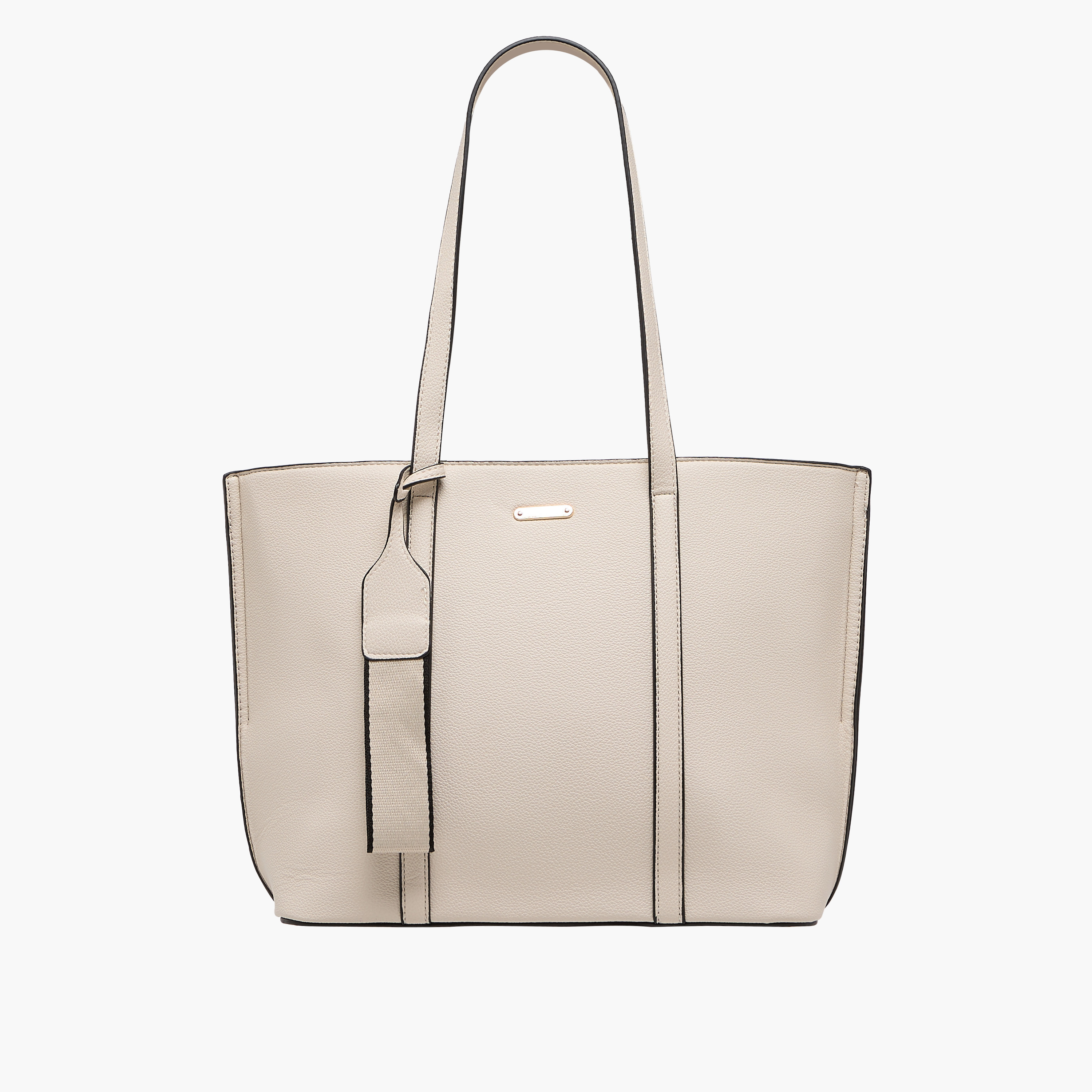 Sasha Solid Tote Bag with Double Handle-women-bagsandwallets-handbags-image-1