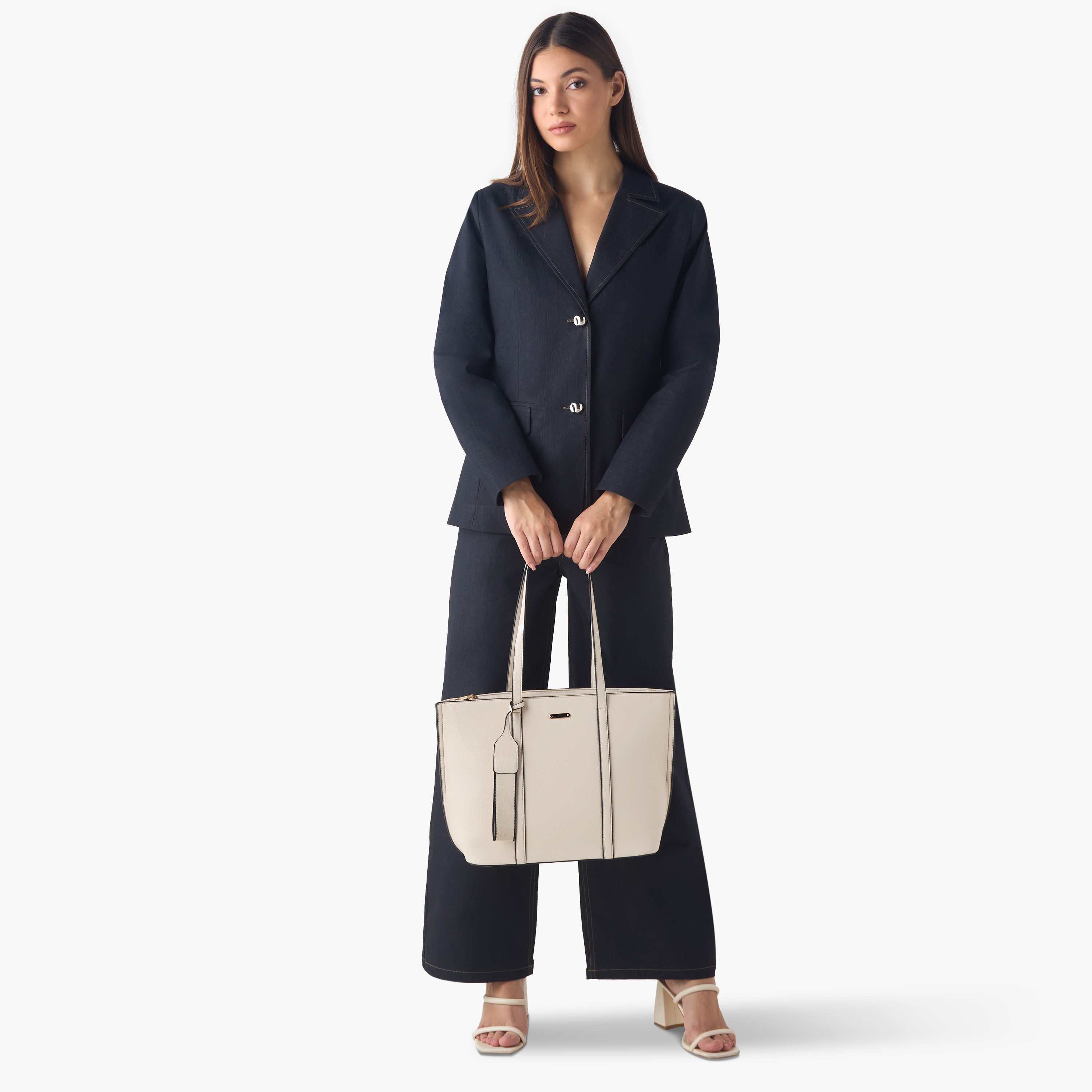 Sasha Solid Tote Bag with Double Handle-women-bagsandwallets-handbags-image-2