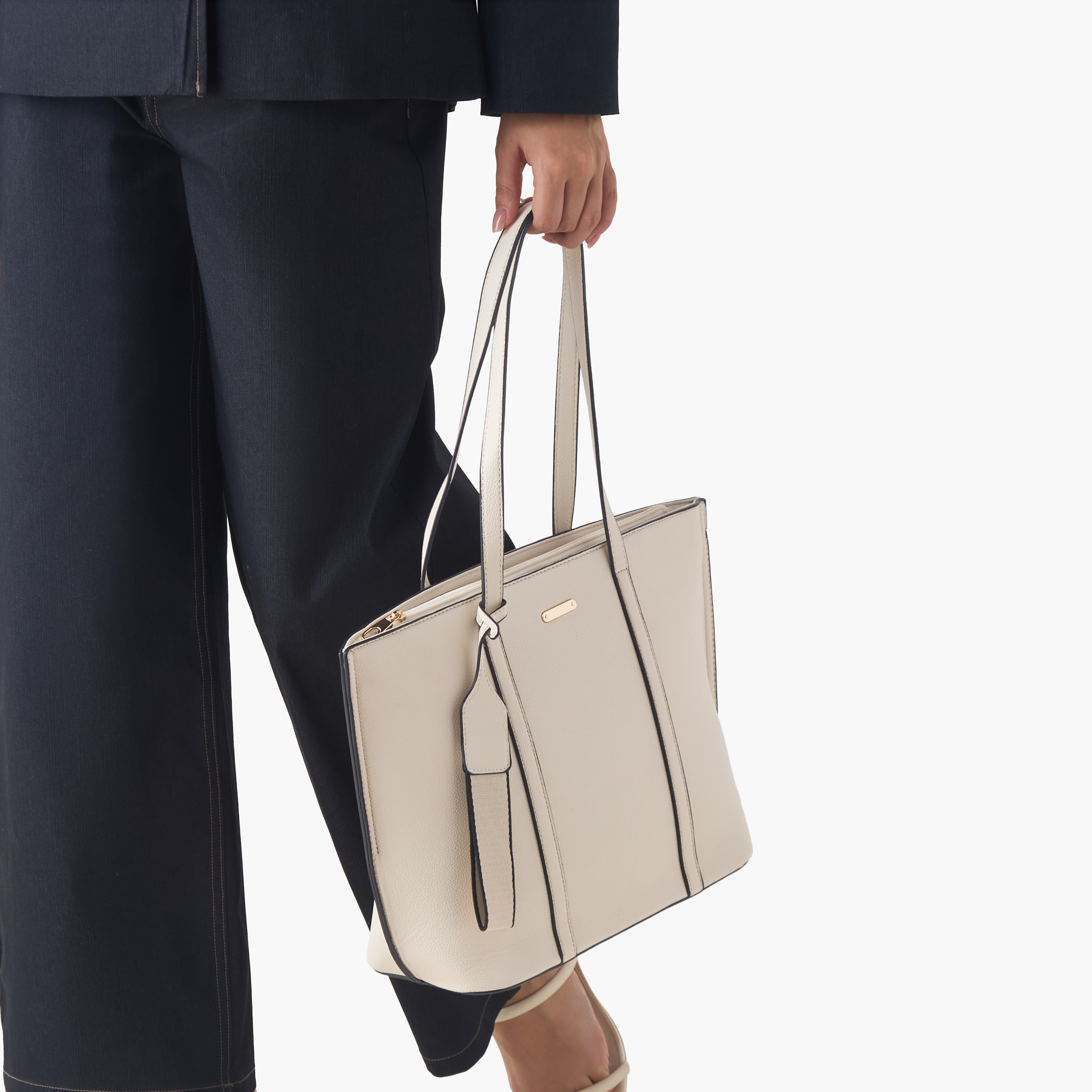 Sasha Solid Tote Bag with Double Handle-women-bagsandwallets-handbags-image-8