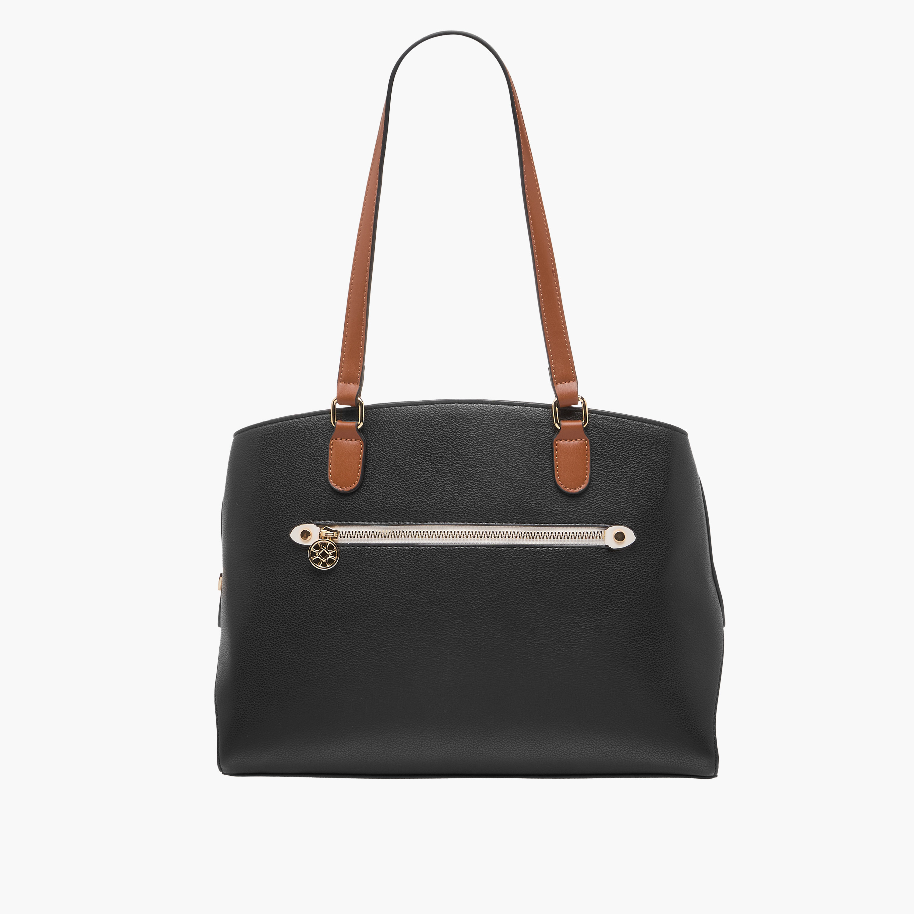 Sasha Kodes Textured Tote Bag with Top Handles-women-bagsandwallets-handbags-image-1