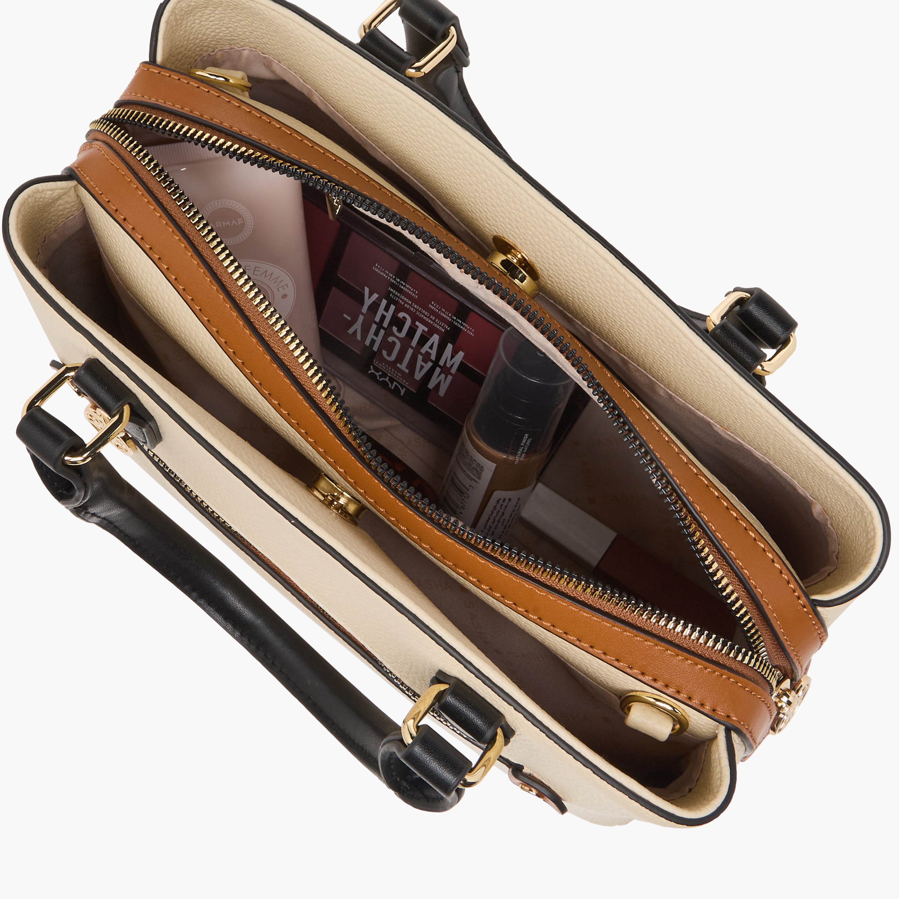 شنطة توتي بارزة الملمس بمقابض علوية كودس من ساشا-women-bagsandwallets-handbags-image-9