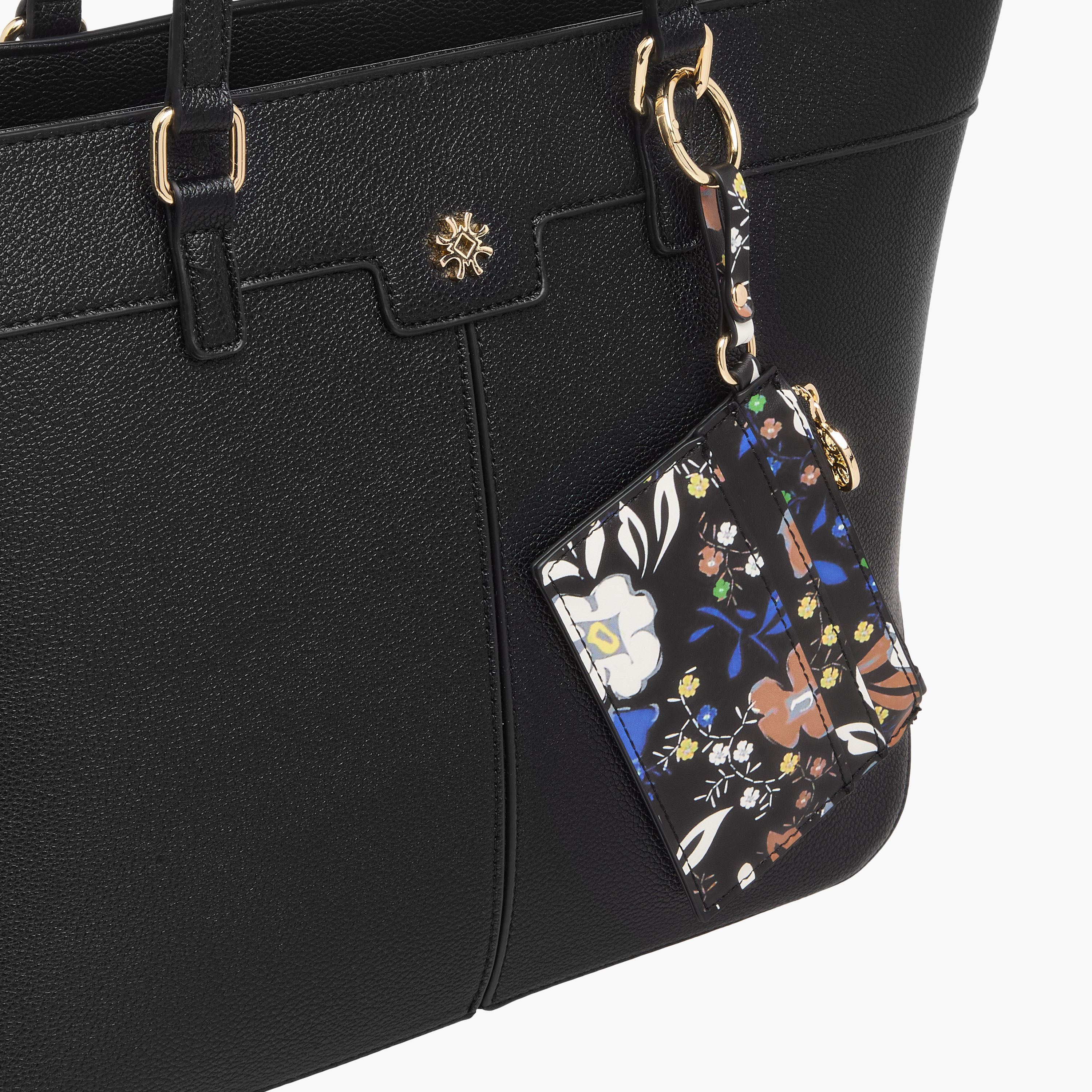 Sasha Kodes Textured Tote Bag with Detachable Card Holder-women-bagsandwallets-handbags-image-5