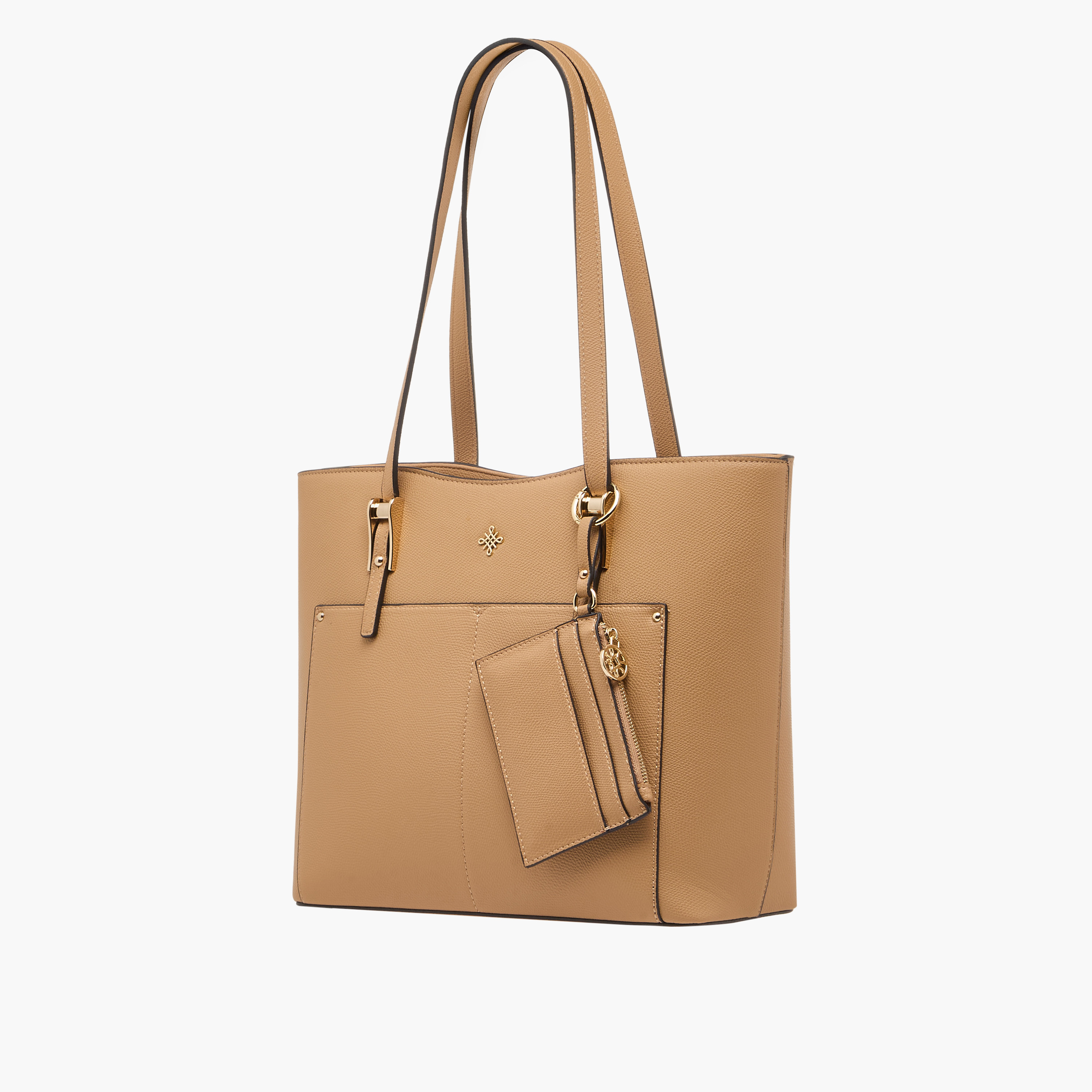 Sasha Kodes Textured Tote Bag with Detachable Card Holder-women-bagsandwallets-handbags-image-3