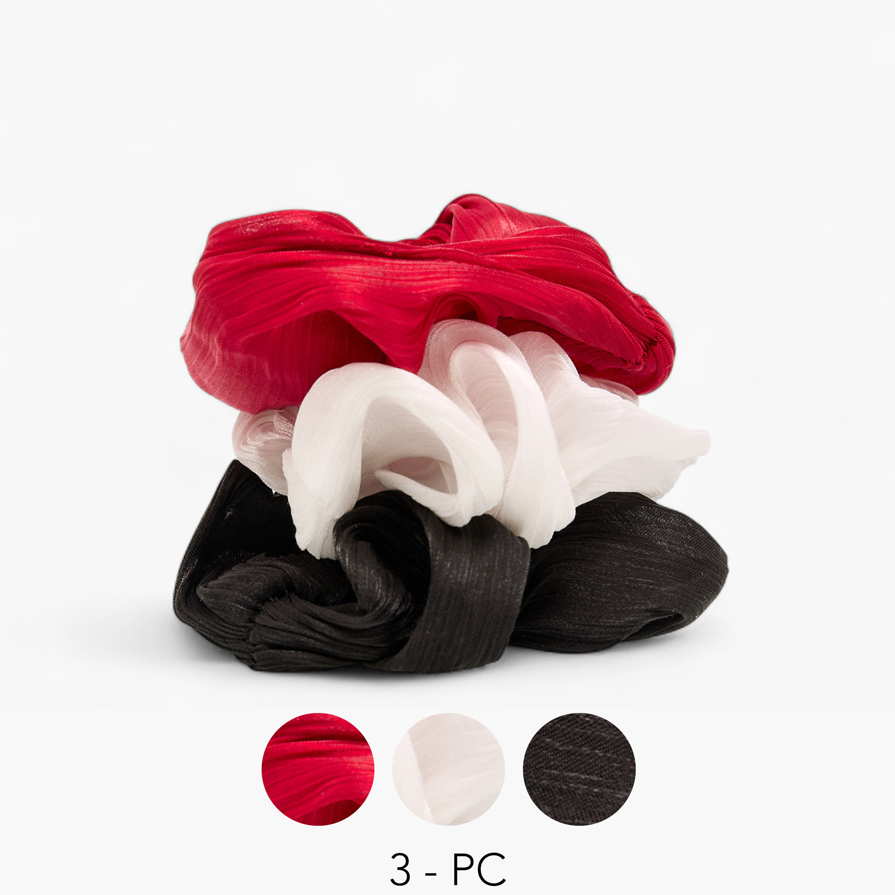 Pack of 3 Polyester Hair Scrunchie-women-hairaccessories-scrunchies-image-1