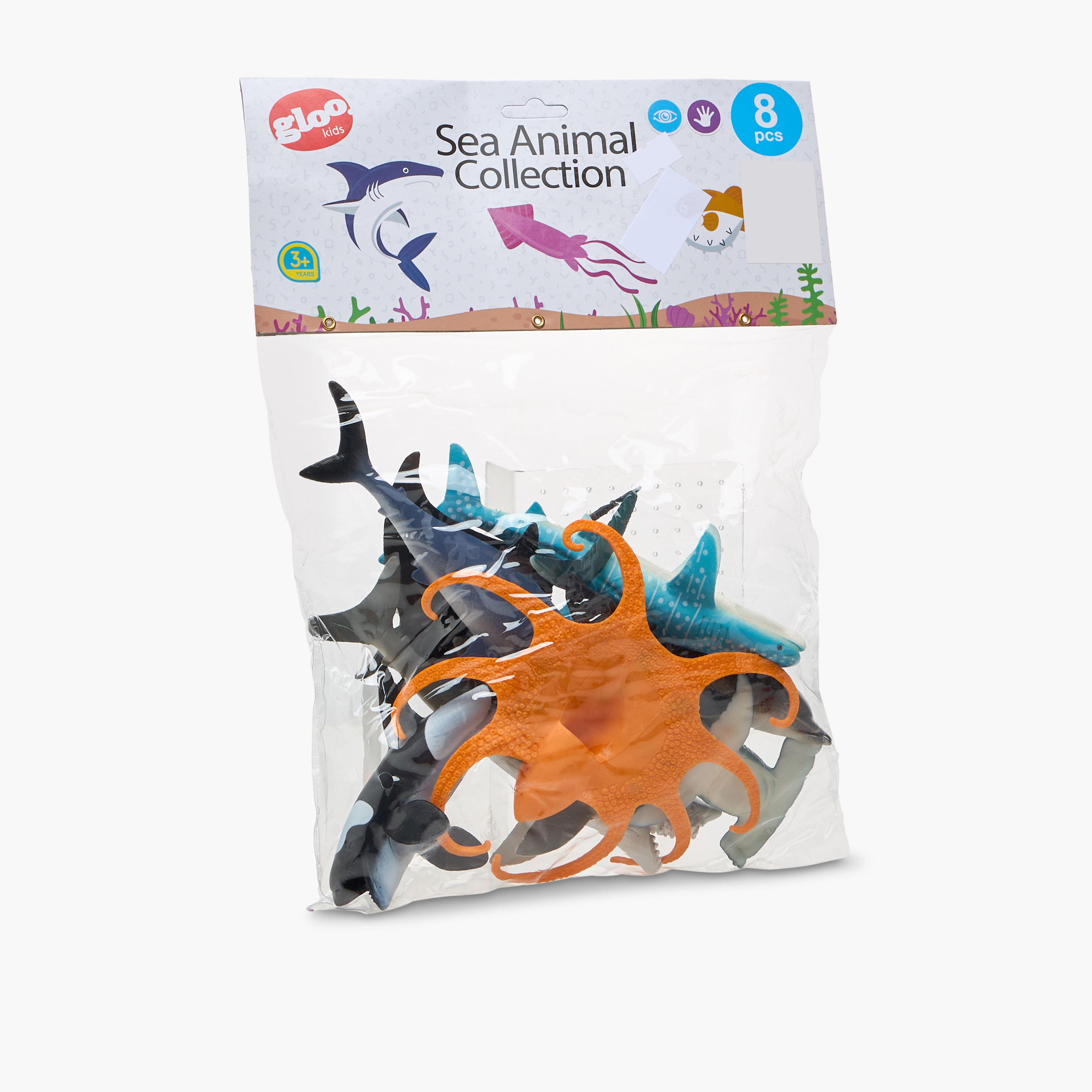 مجموعة لعب حيوانات بحرية 8 قطع من جلو-toys-playfigures-animals-image-1