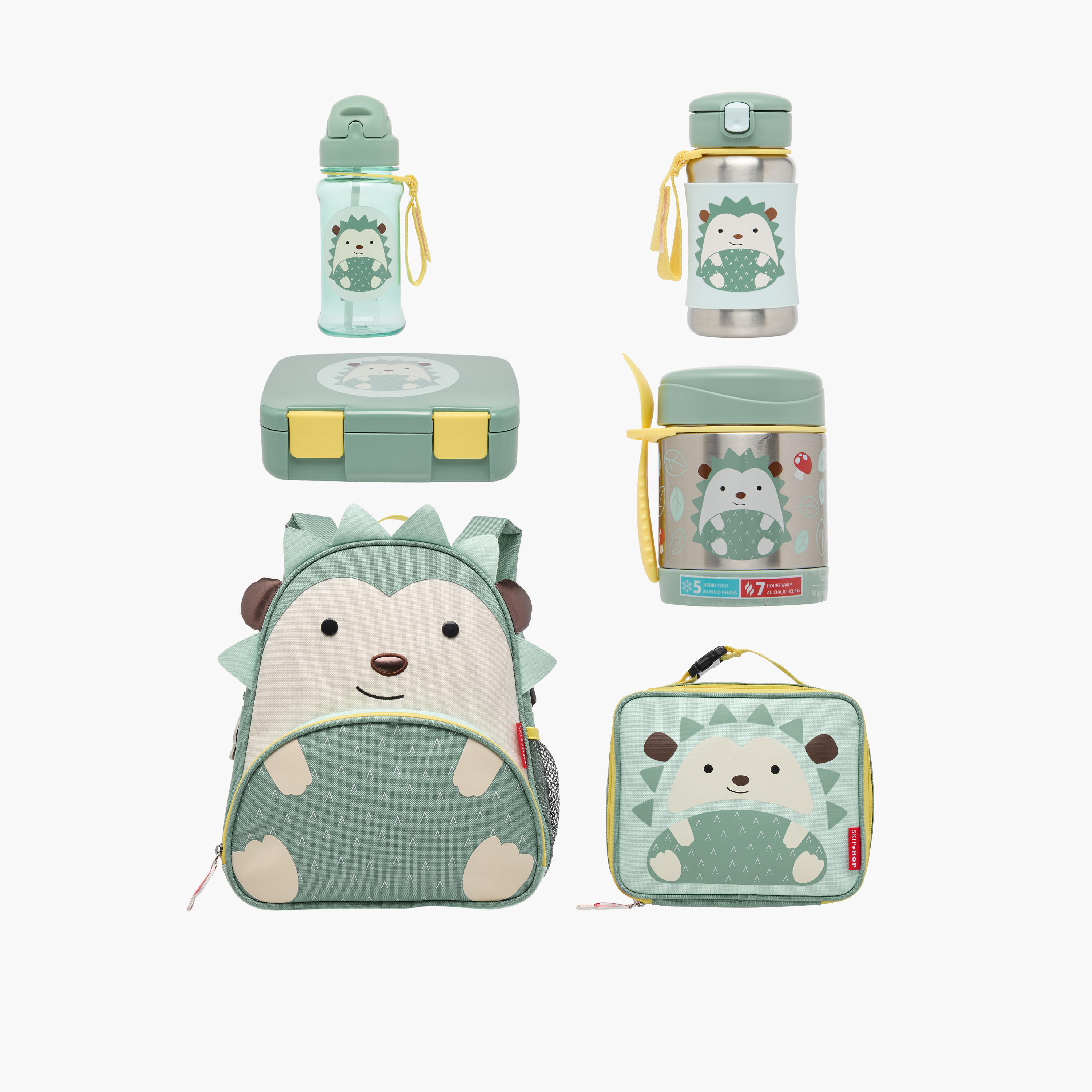 شنطة غداء بتصميم قنفذ وسحاب إغلاق من سكيب هوب زو-school-lunchessentials-lunchbags-image-1