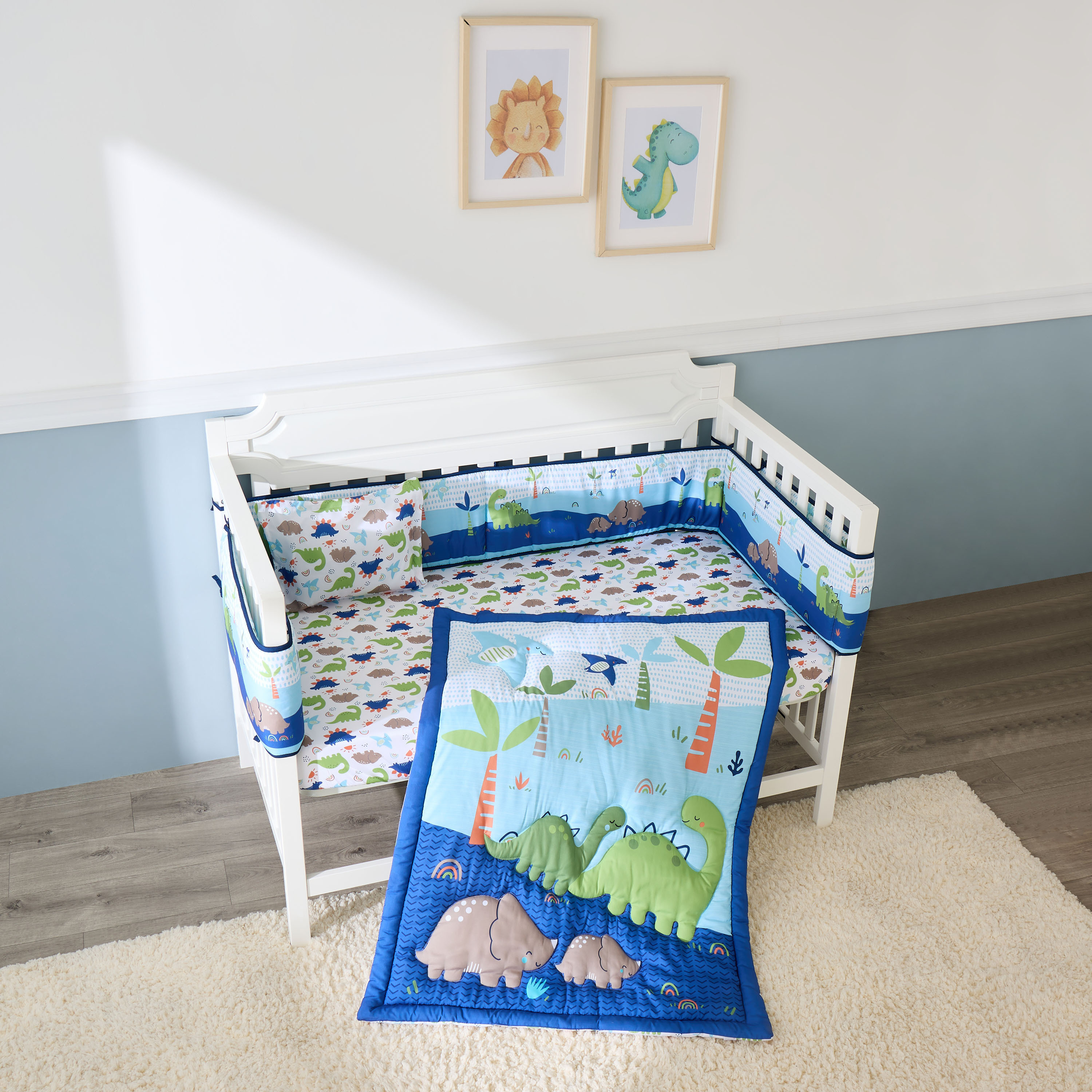Juniors Baby Bedding Set with Dinosaur Print, 84x107 cm-baby-nursery-babybedding-image-2