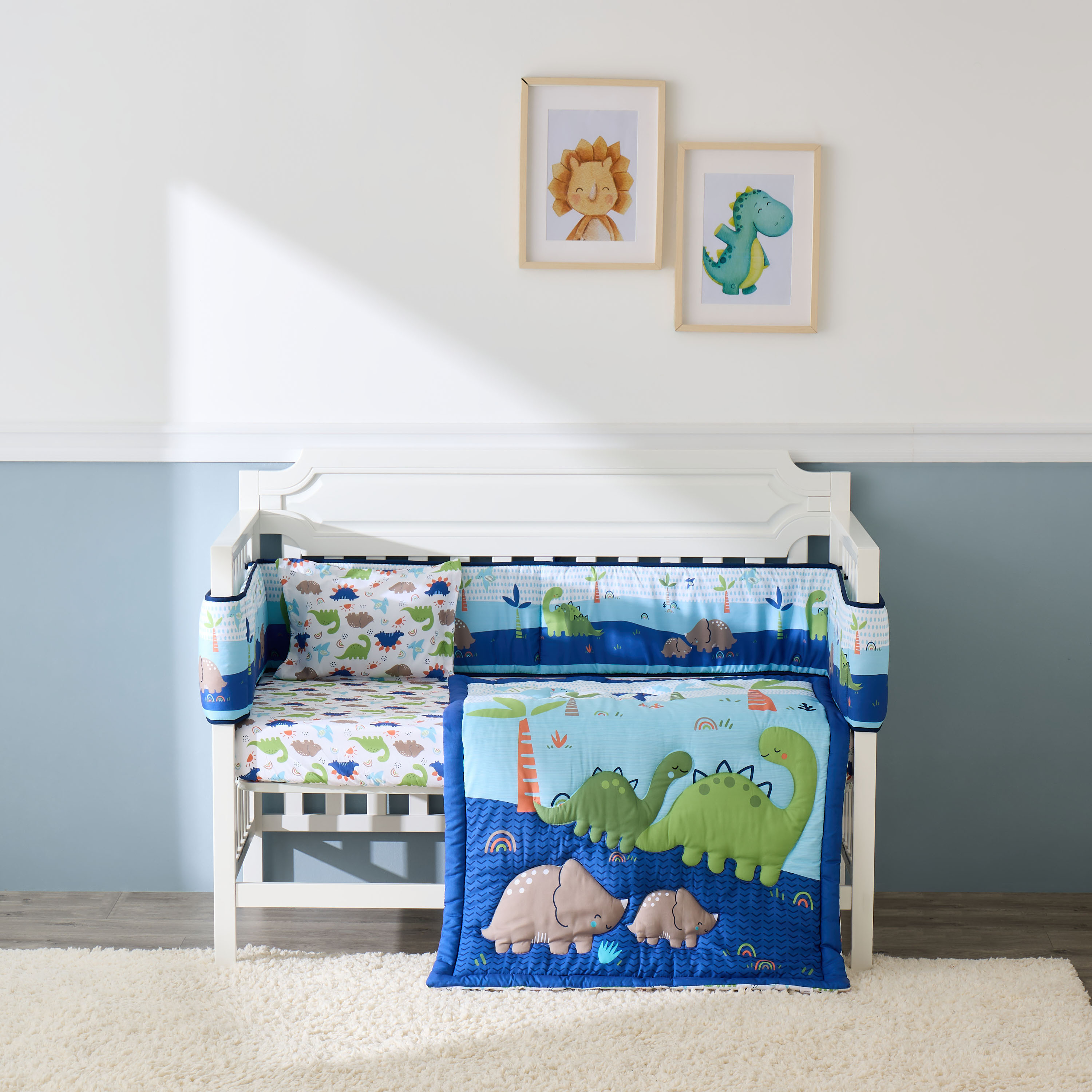 Juniors Baby Bedding Set with Dinosaur Print, 84x107 cm-baby-nursery-babybedding-image-5
