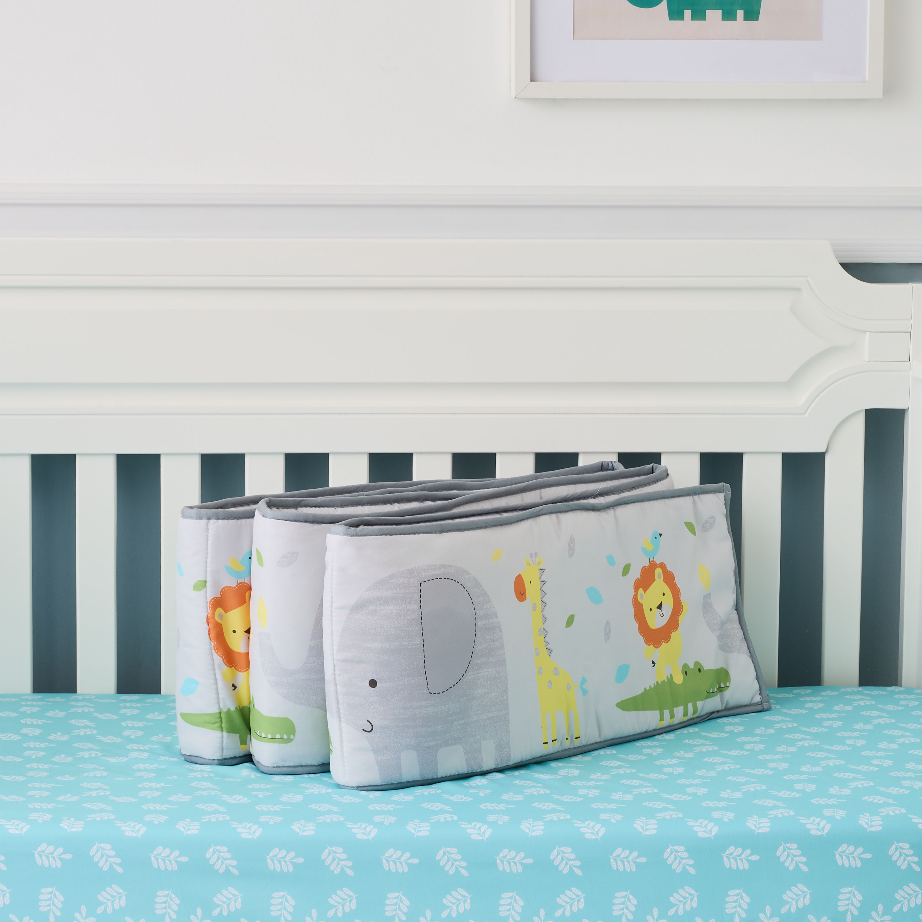 طقم مفارش سرير رضّع بطبعات سفاري من جونيورز - 107×84 سم-baby-nursery-babybedding-image-12