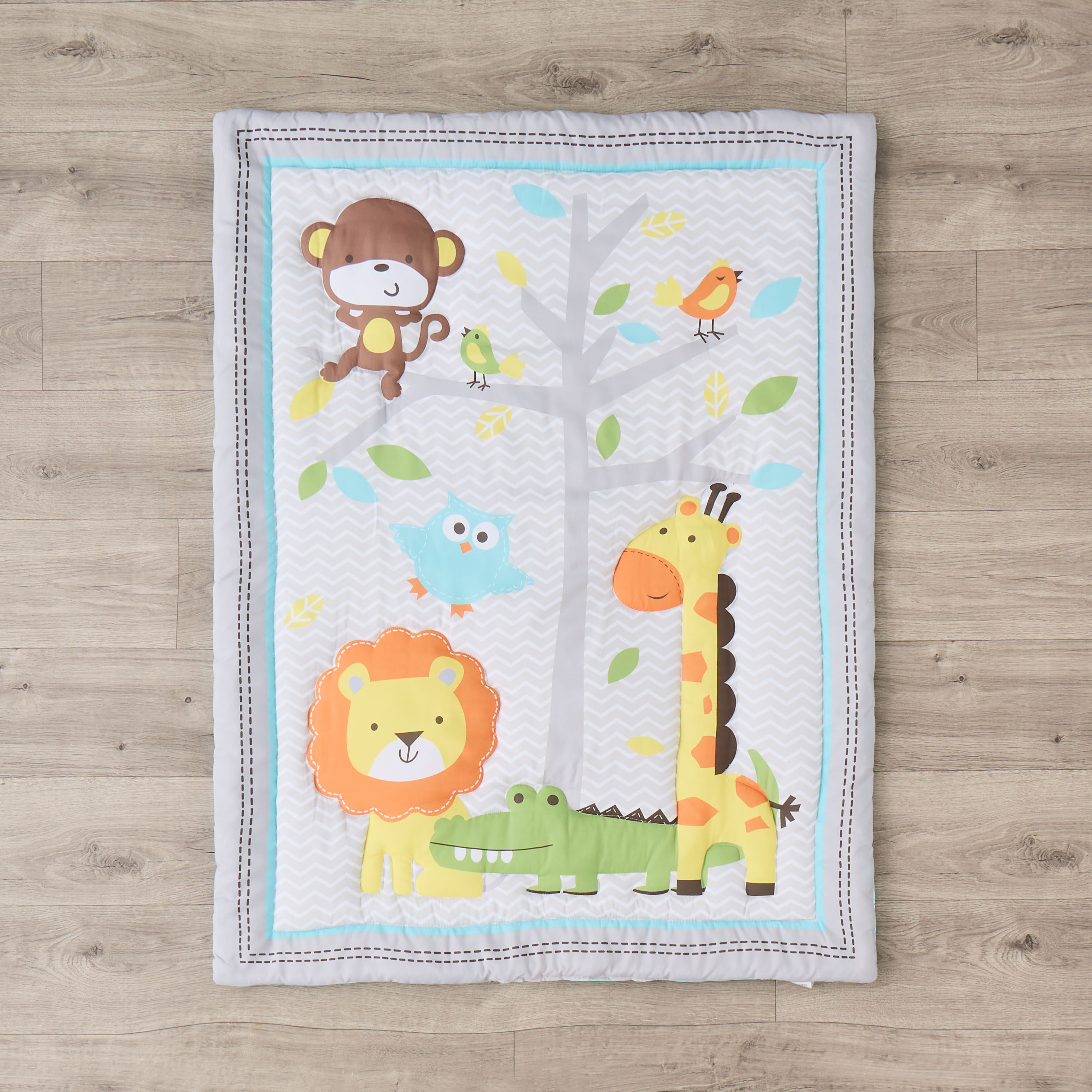 طقم مفارش سرير رضّع بطبعات سفاري من جونيورز - 107×84 سم-baby-nursery-babybedding-image-3