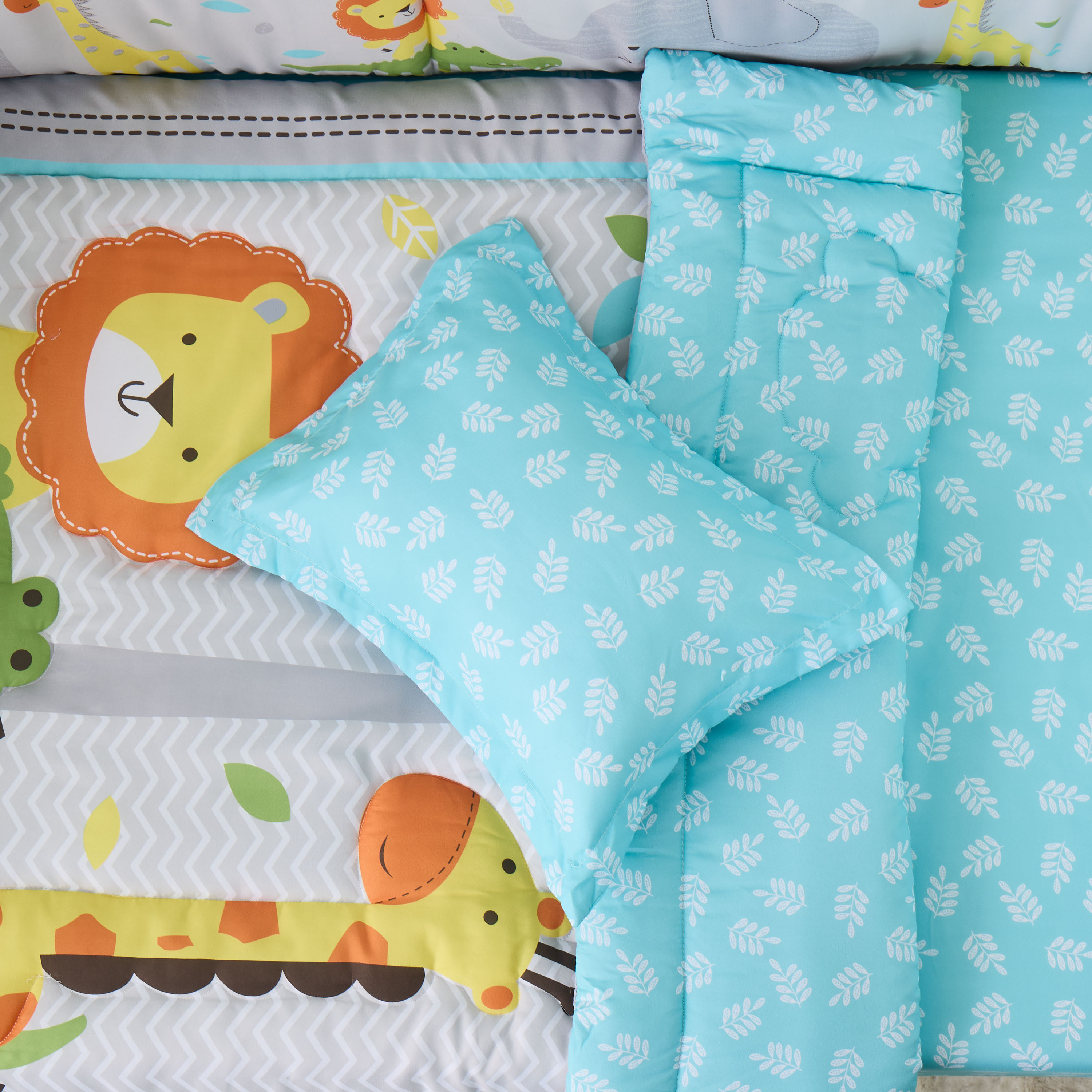 طقم مفارش سرير رضّع بطبعات سفاري من جونيورز - 107×84 سم-baby-nursery-babybedding-image-7