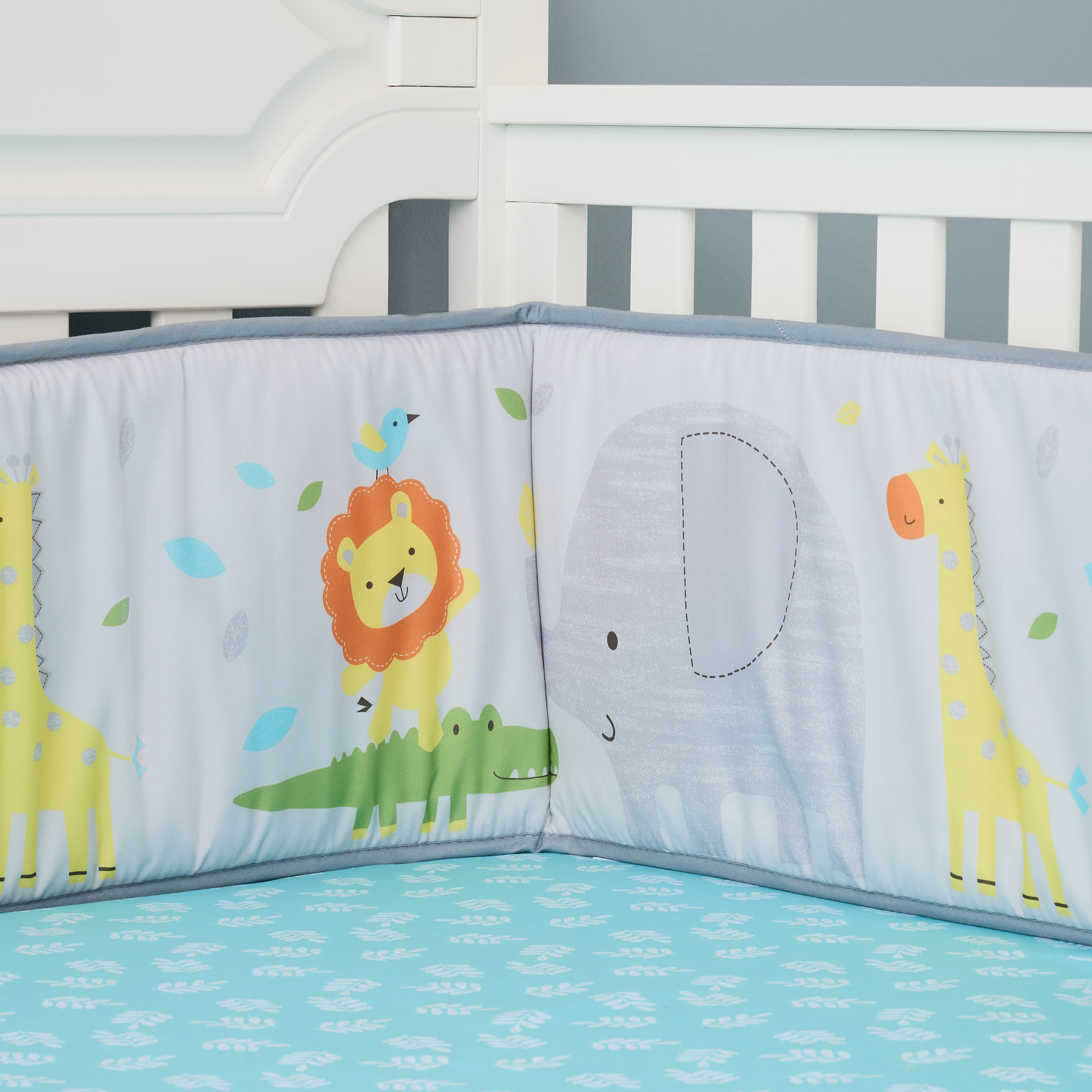 طقم مفارش سرير رضّع بطبعات سفاري من جونيورز - 107×84 سم-baby-nursery-babybedding-image-9