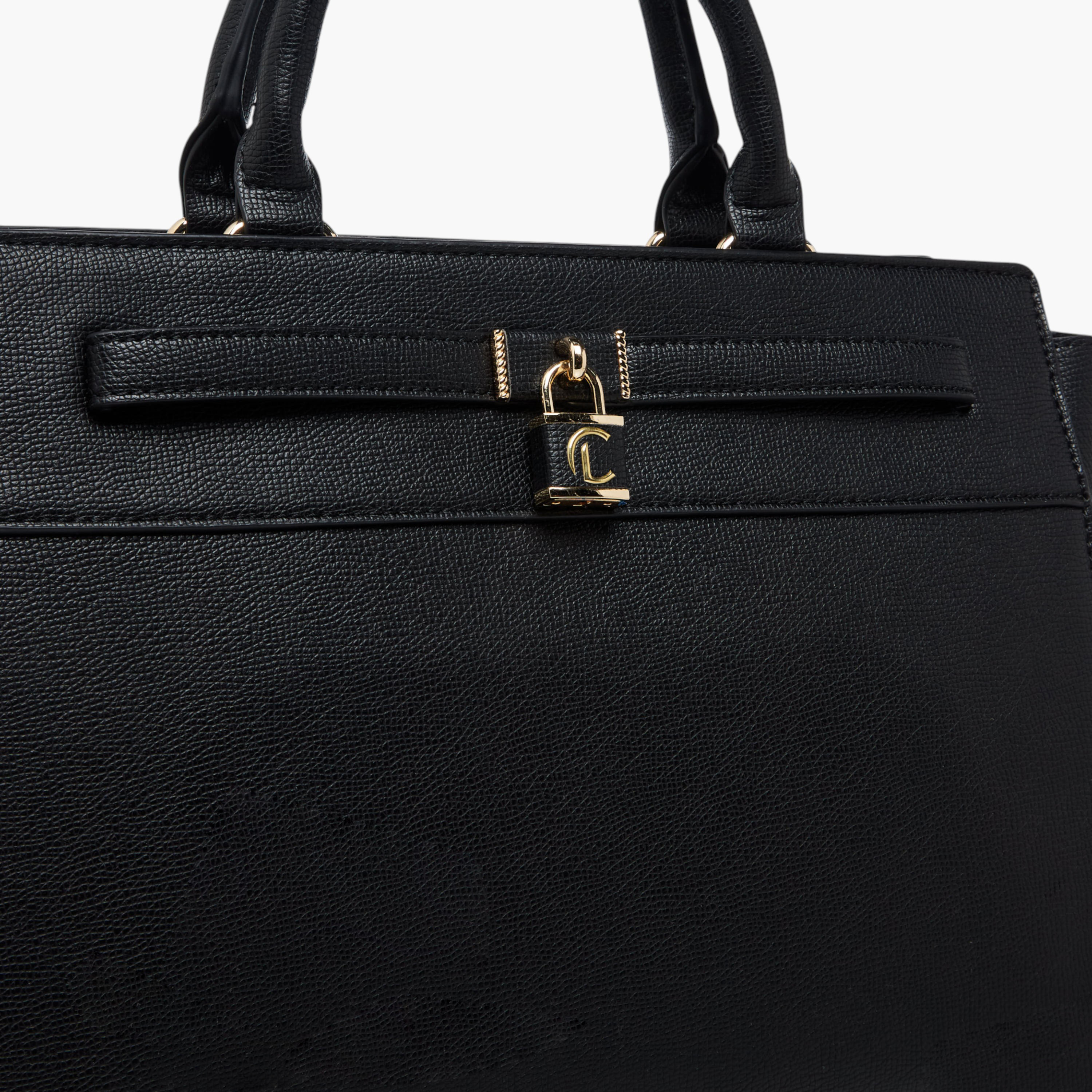 Le Confort Solid Tote Bag with Zip Closure-women-bagsandwallets-handbags-image-5