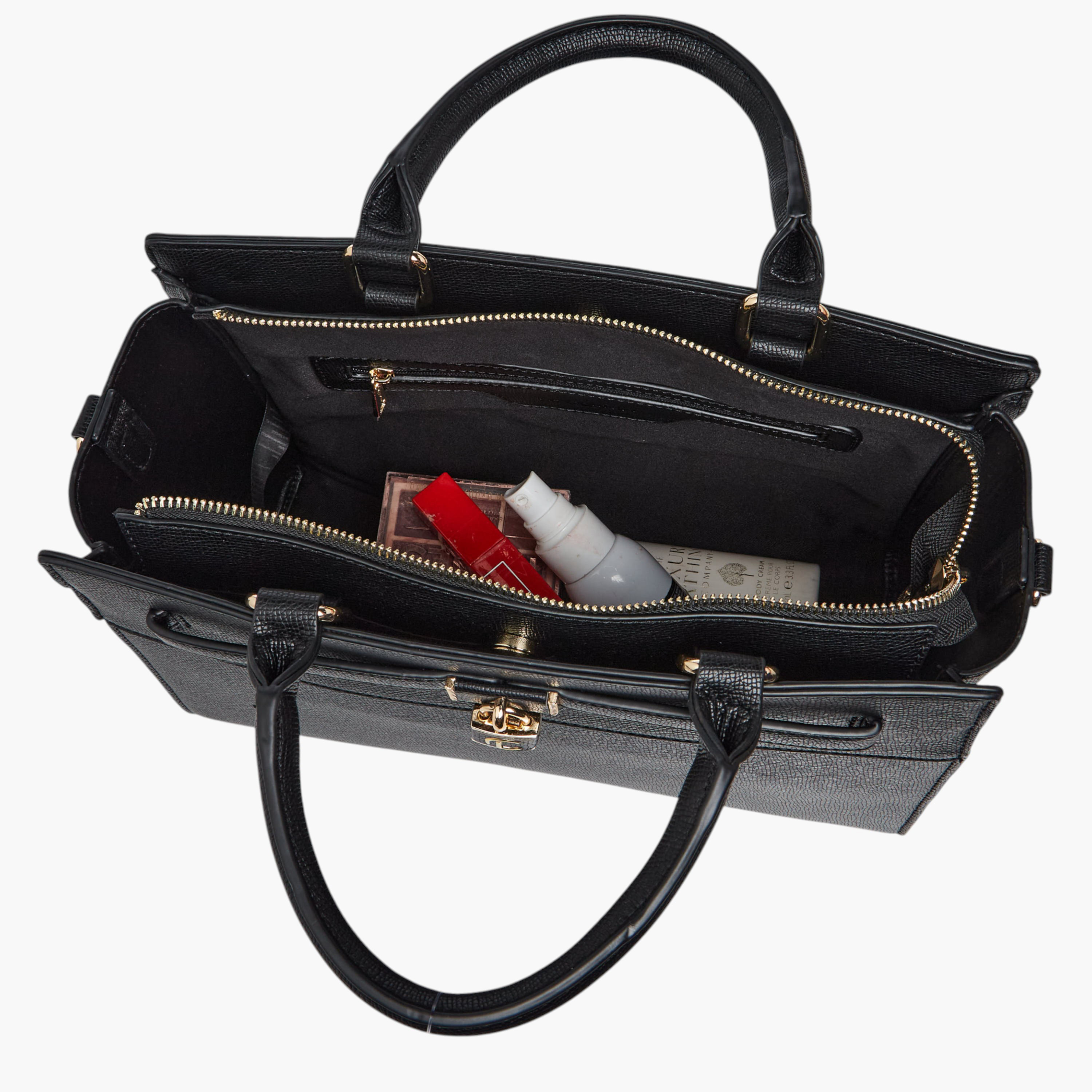 Le Confort Solid Tote Bag with Zip Closure-women-bagsandwallets-handbags-image-9