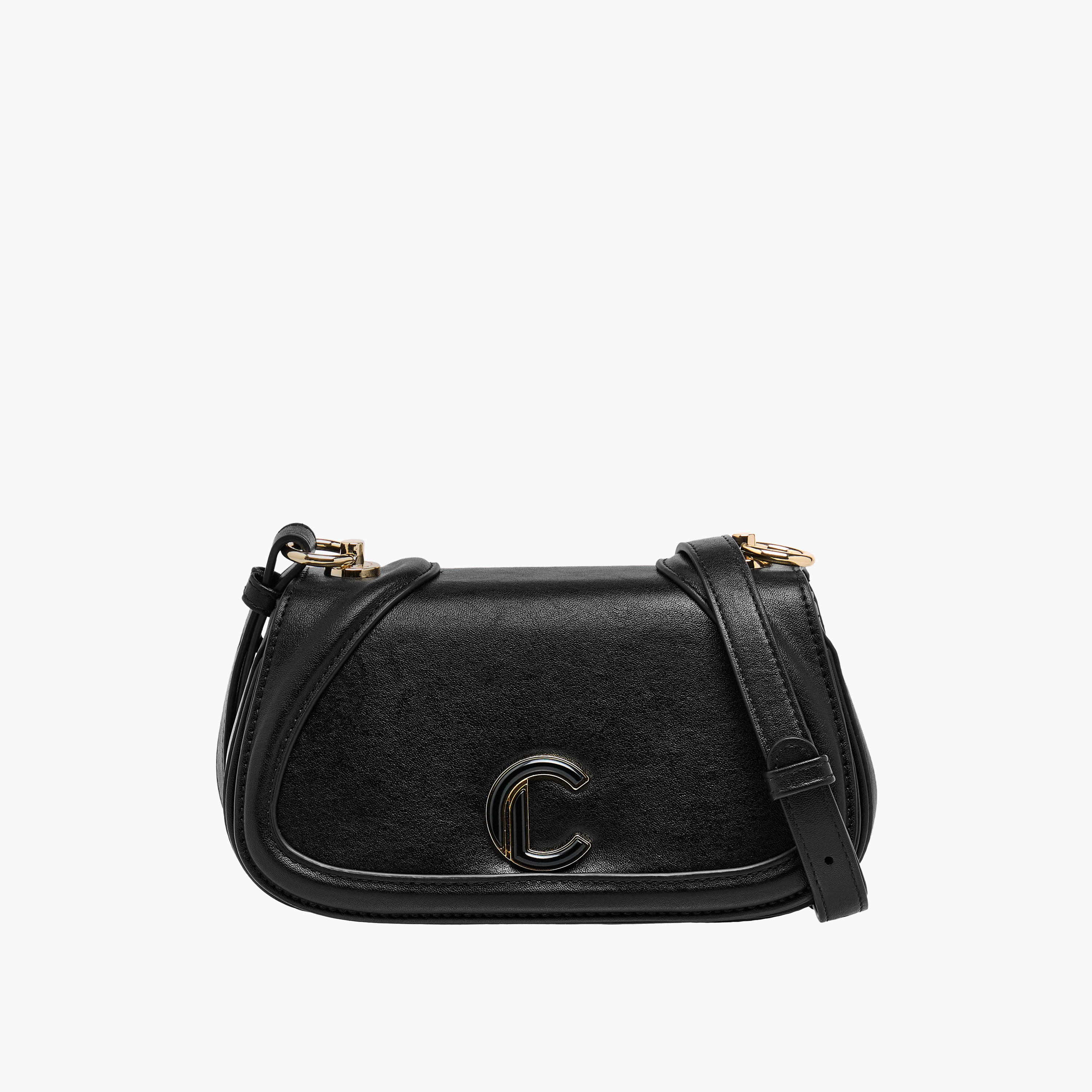 شنطة كروس بودي سادة بزر إغلاق من لو كونفورت-women-bagsandwallets-handbags-image-1