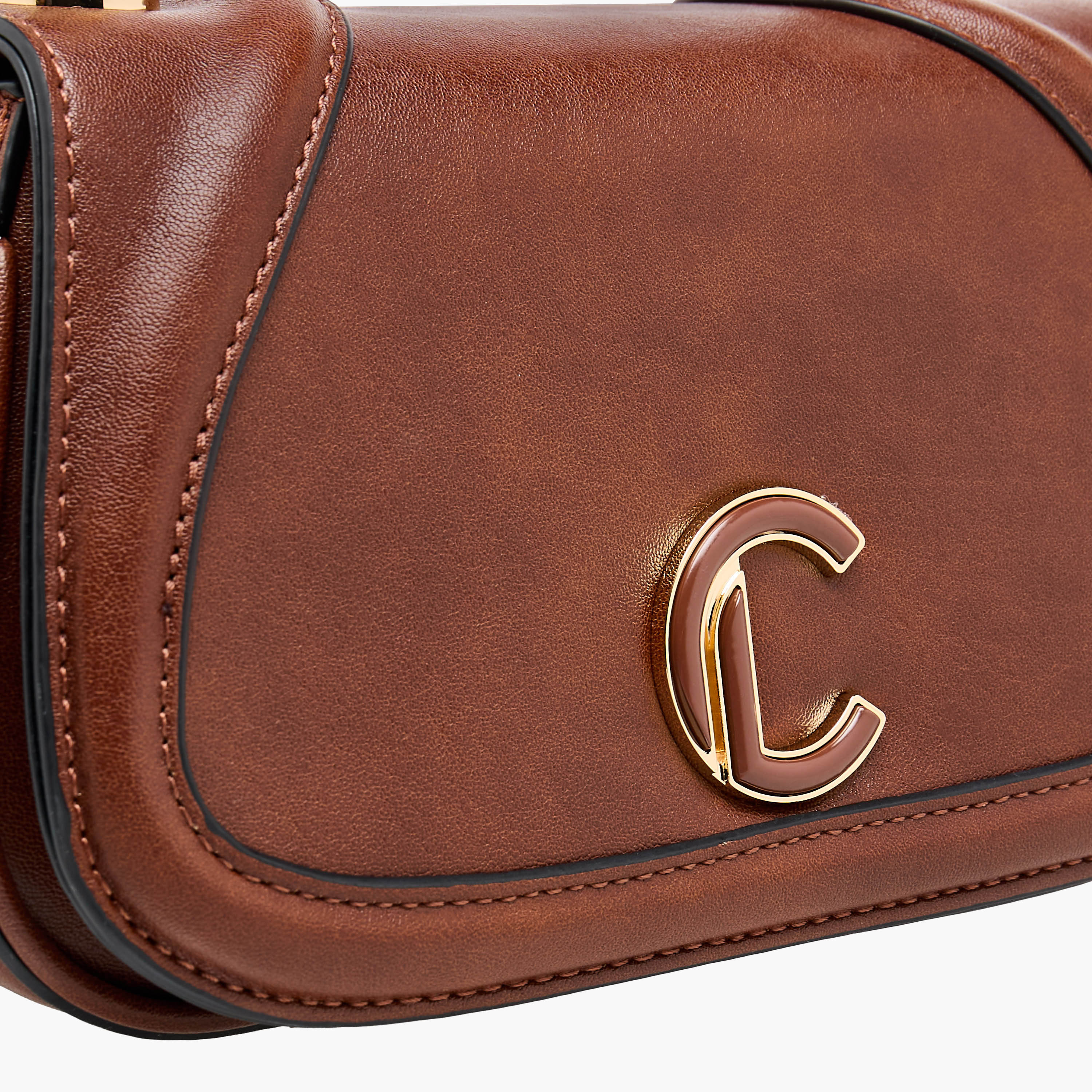 شنطة كروس بودي سادة بزر إغلاق من لو كونفورت-women-bagsandwallets-handbags-image-5
