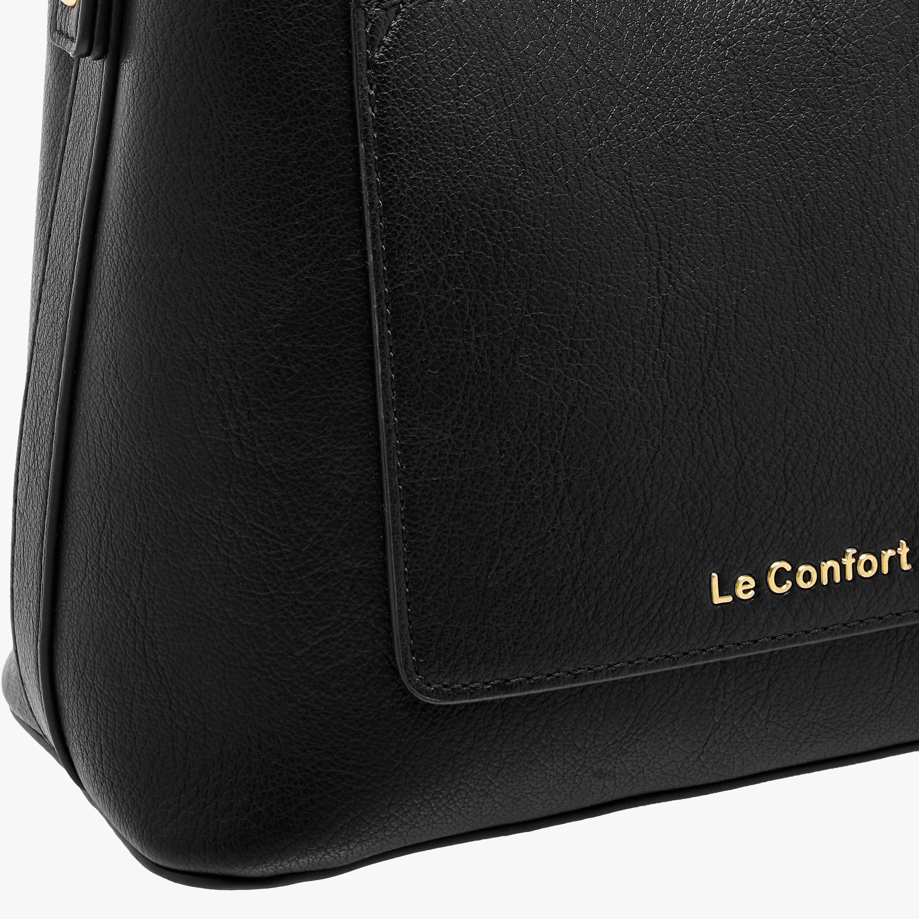 Le Confort Solid Shoulder Bag with Chain Accent and Zip Closure-women-bagsandwallets-handbags-image-6