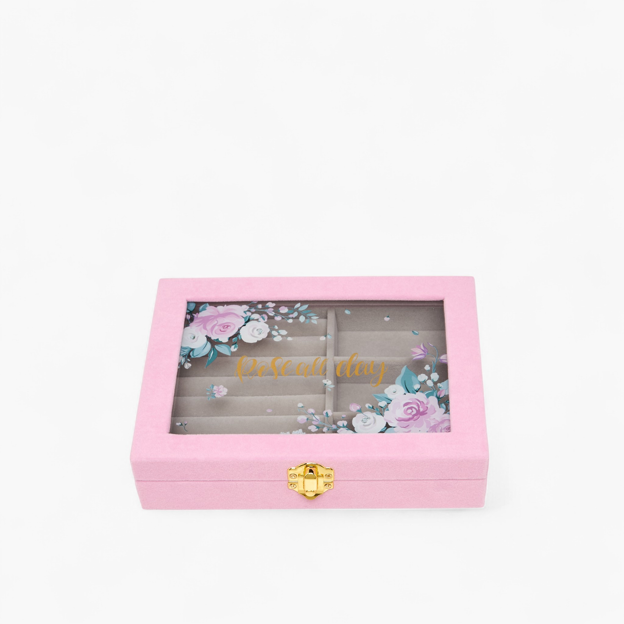 Jewellery Organizer with Floral Print - 20x15x4 cms-women-watchesandjewellery-jewellery-storage-image-1