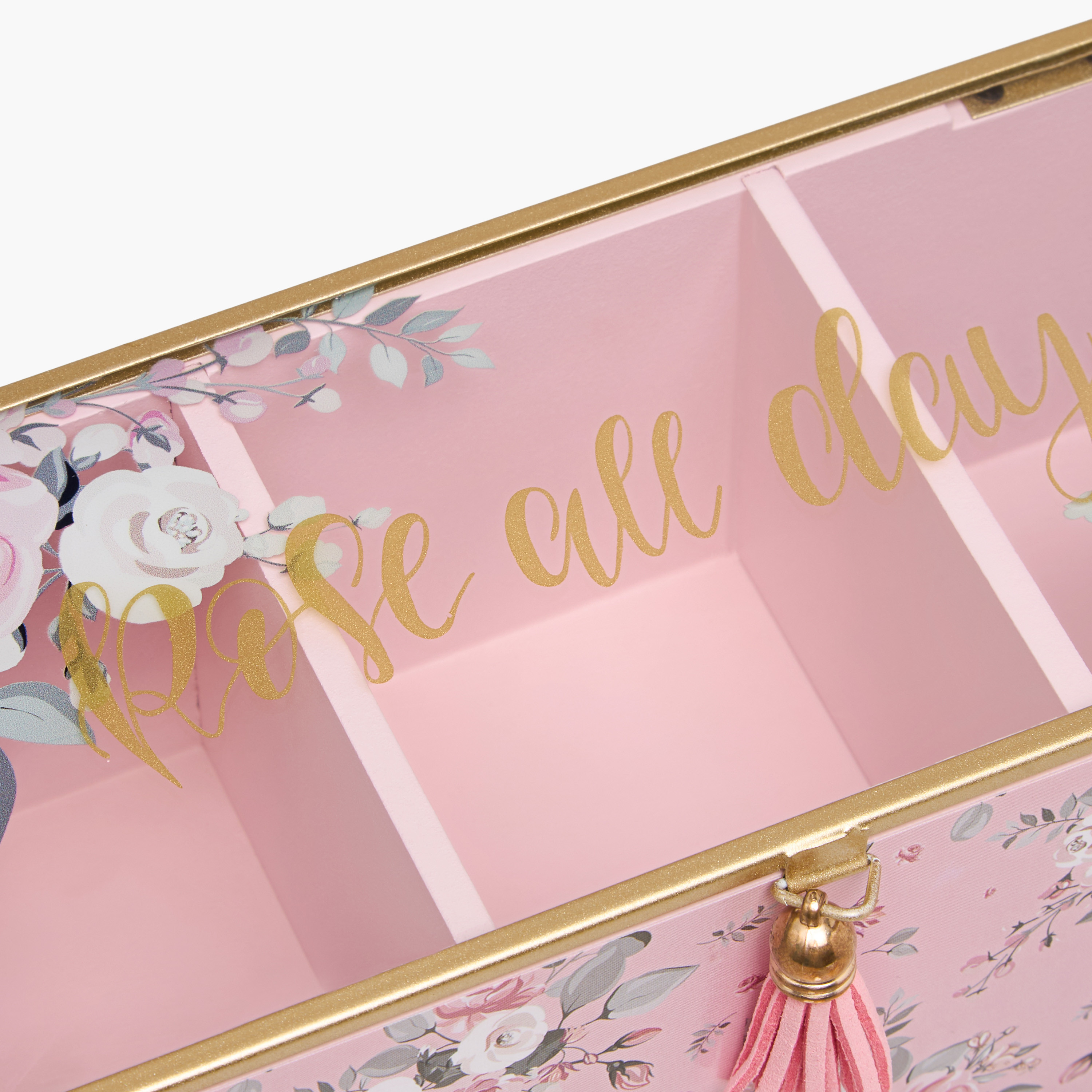 3-Compartment Jewellery Organizer with Floral Print - 20x10x8 cms-women-watchesandjewellery-jewellery-storage-image-5
