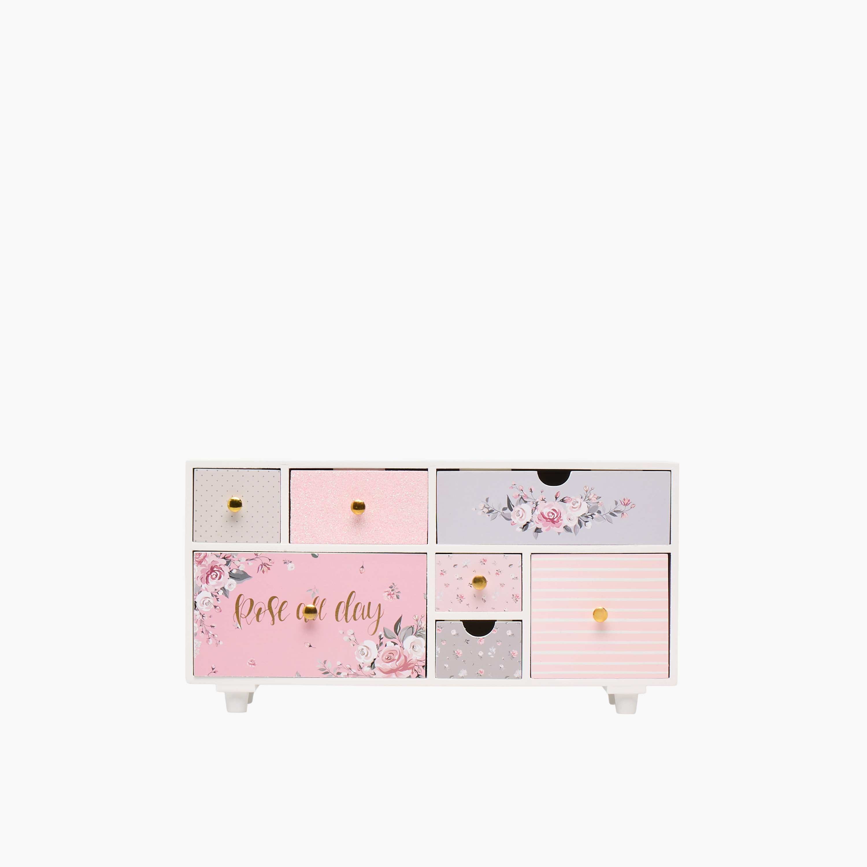 7-Compartment Jewellery Organizer Rose - 20x11x39 cms-women-watchesandjewellery-jewellery-storage-image-1