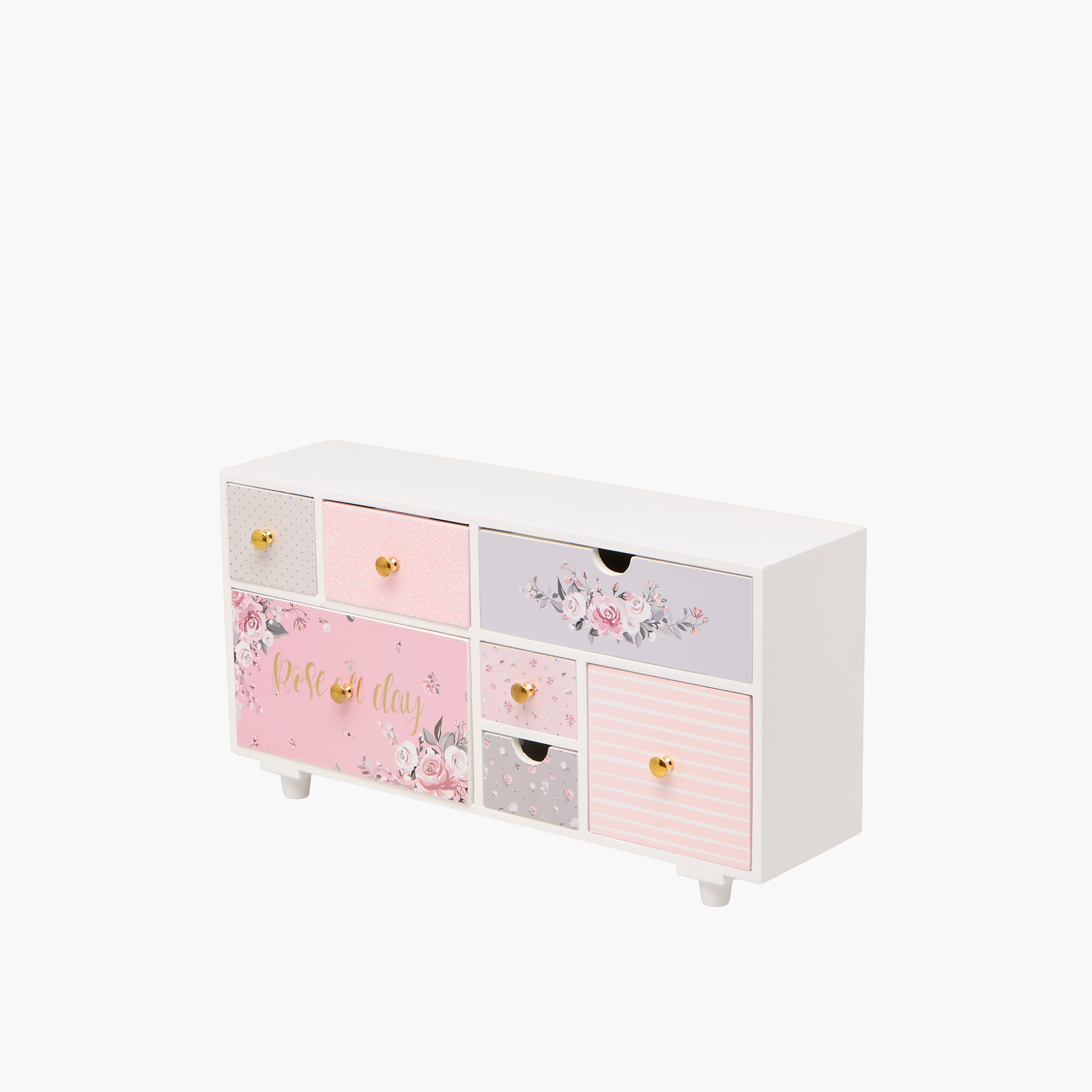 7-Compartment Jewellery Organizer Rose - 20x11x39 cms-women-watchesandjewellery-jewellery-storage-image-2