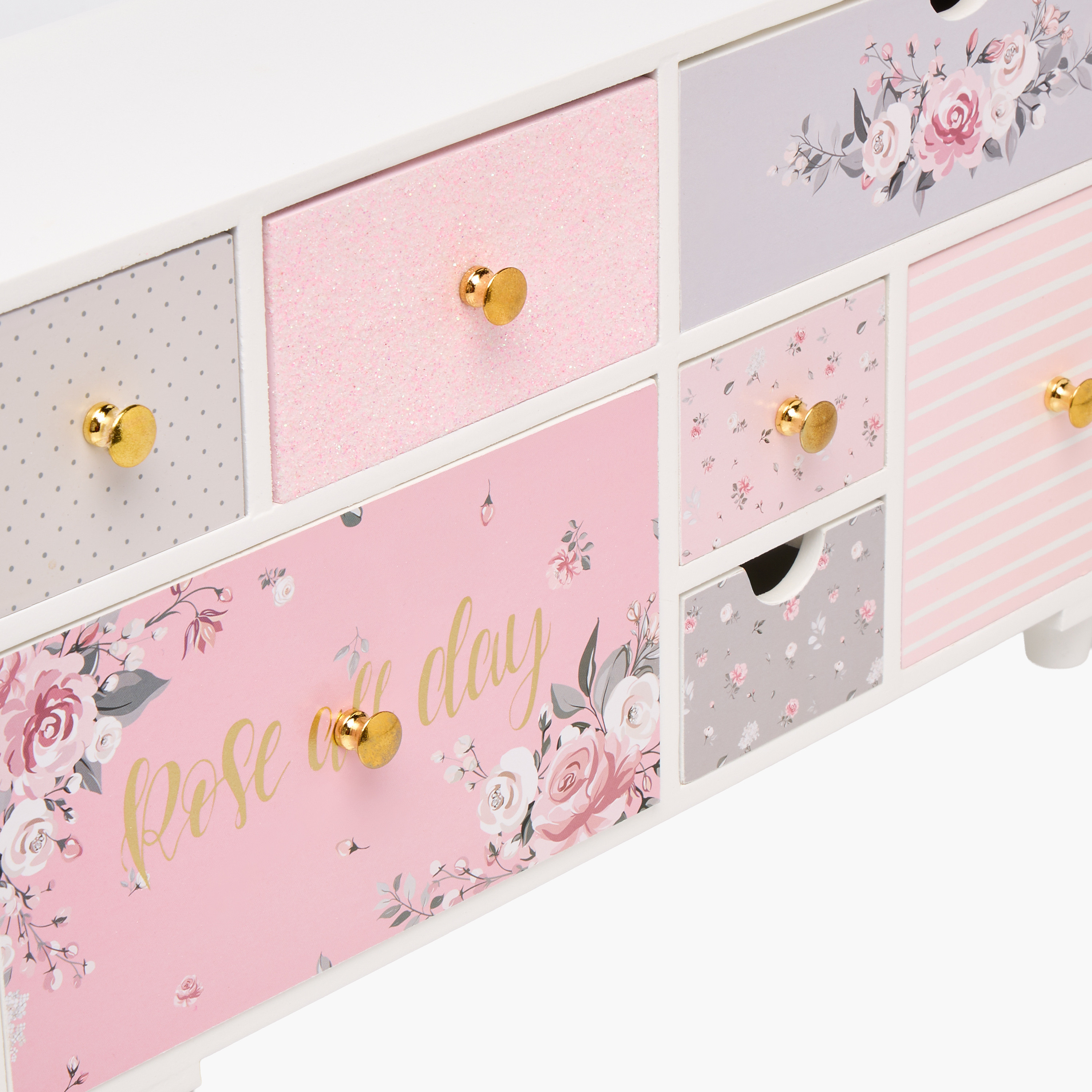 7-Compartment Jewellery Organizer Rose - 20x11x39 cms-women-watchesandjewellery-jewellery-storage-image-3