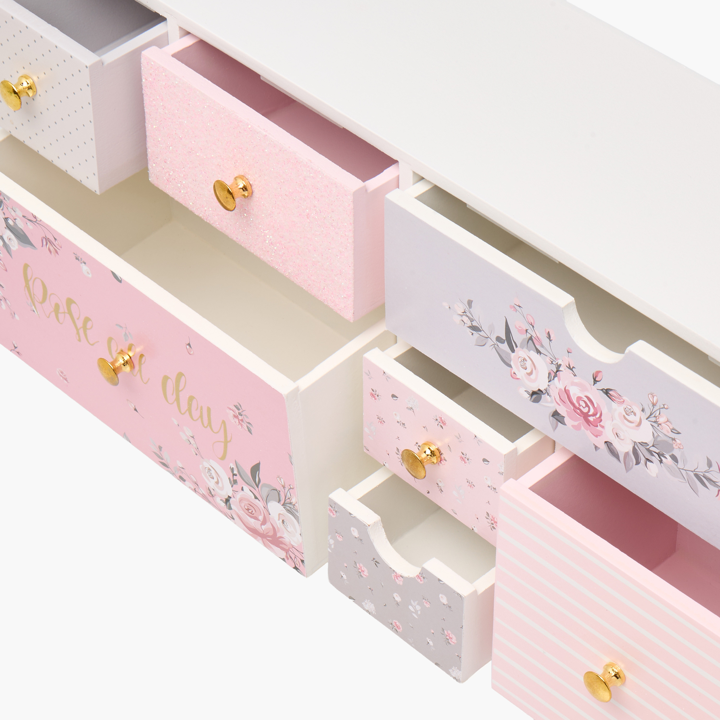 7-Compartment Jewellery Organizer Rose - 20x11x39 cms-women-watchesandjewellery-jewellery-storage-image-4