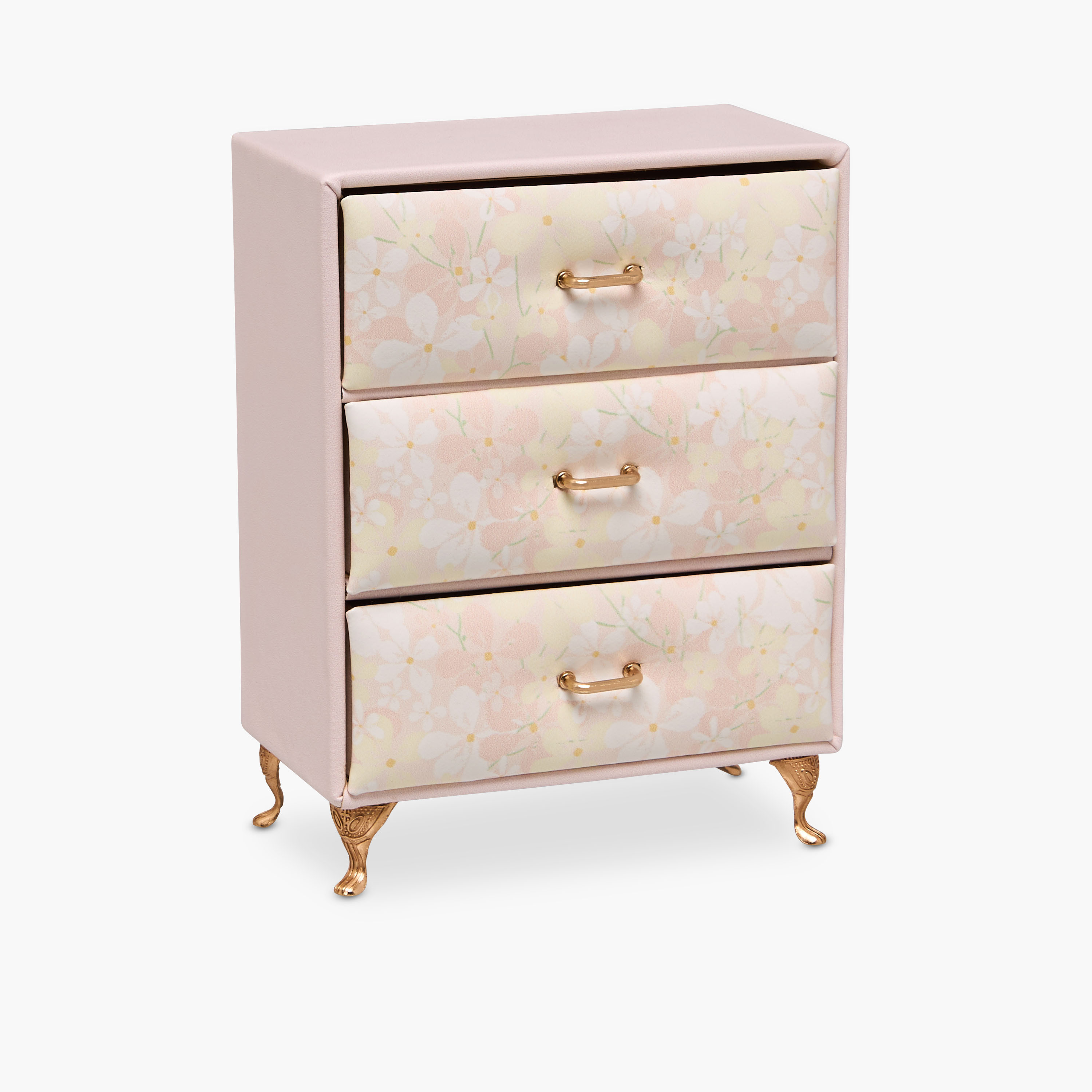 Dancing Fairy 3-Compartment Jewellery Organizer with Floral Print - 14x8x17 cms-women-watchesandjewellery-jewellery-storage-image-1