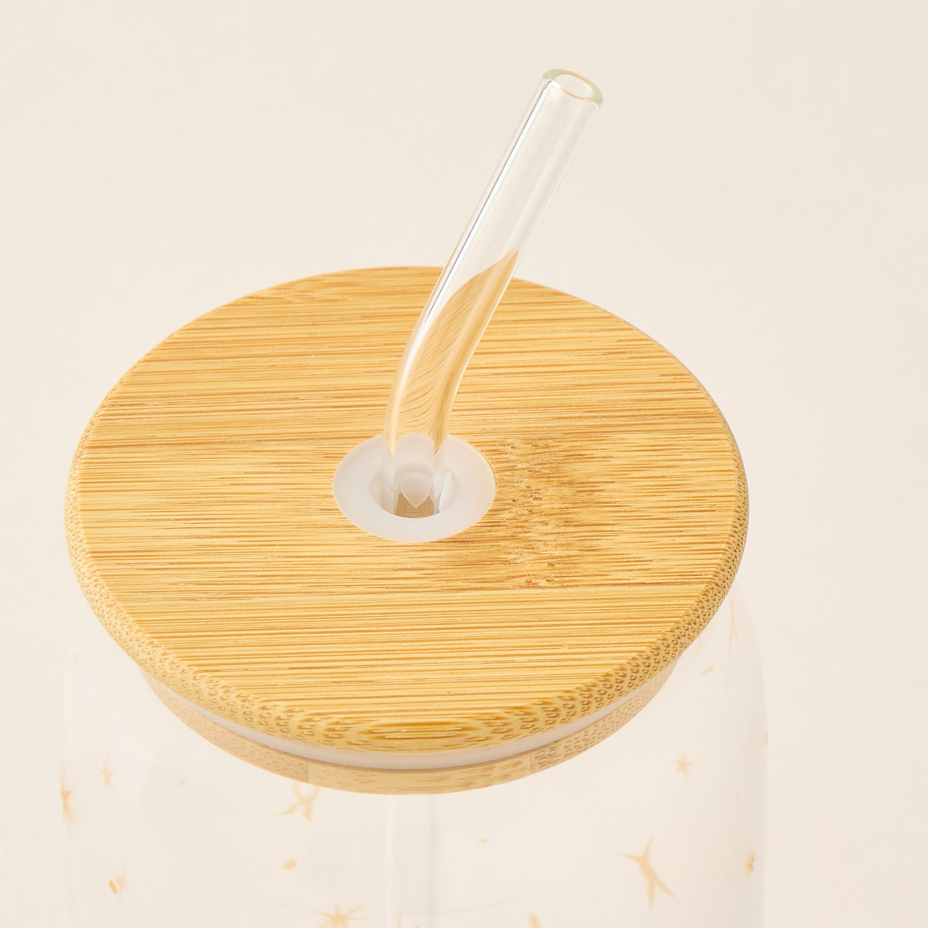 Star Print 2-Piece Glass Sipper Set with Straw - 530 ml-household-dining-glassware-drinkingglasses-image-4